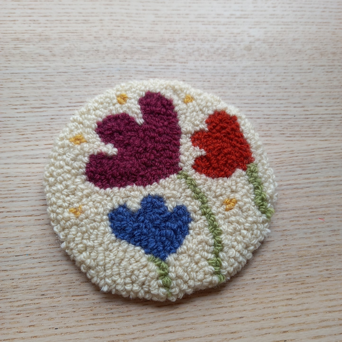 3 Flower Coaster Mug Rug