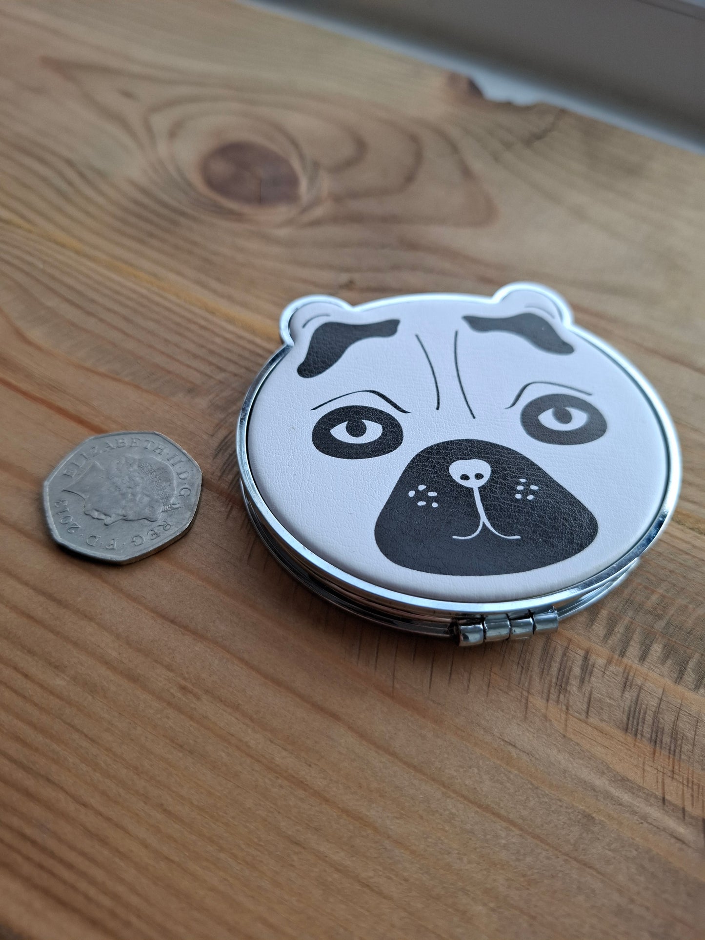 'Cunt' Upcycled Compact Mirror - Weird Pug (CLEARANCE - SOME IMPERFECTIONS)
