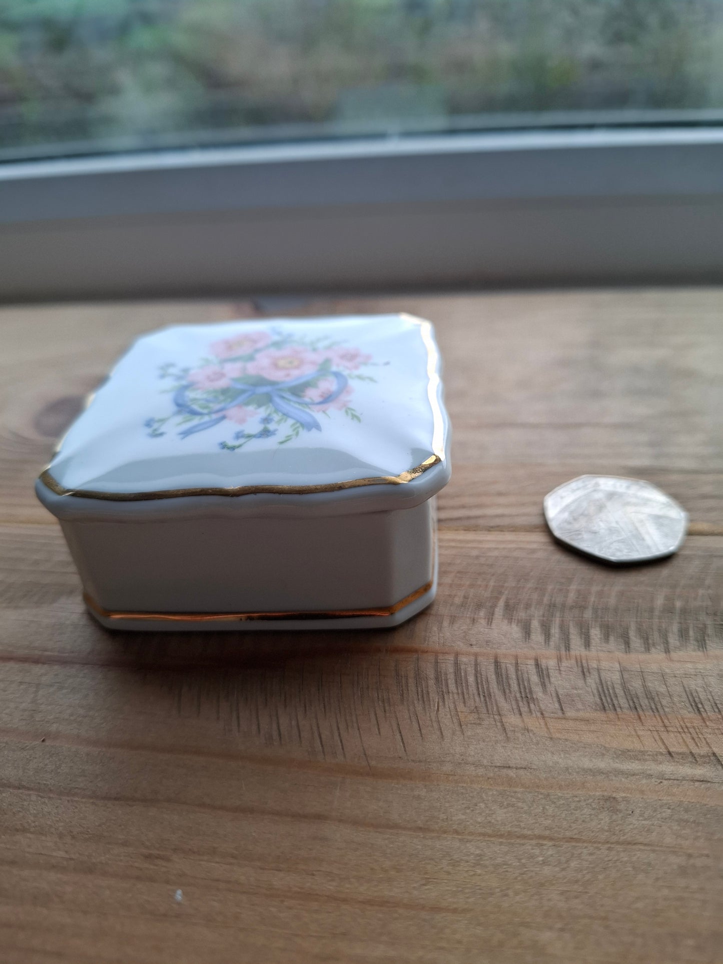'Bum Hole' Upcycled Square Frilly Trinket Pot