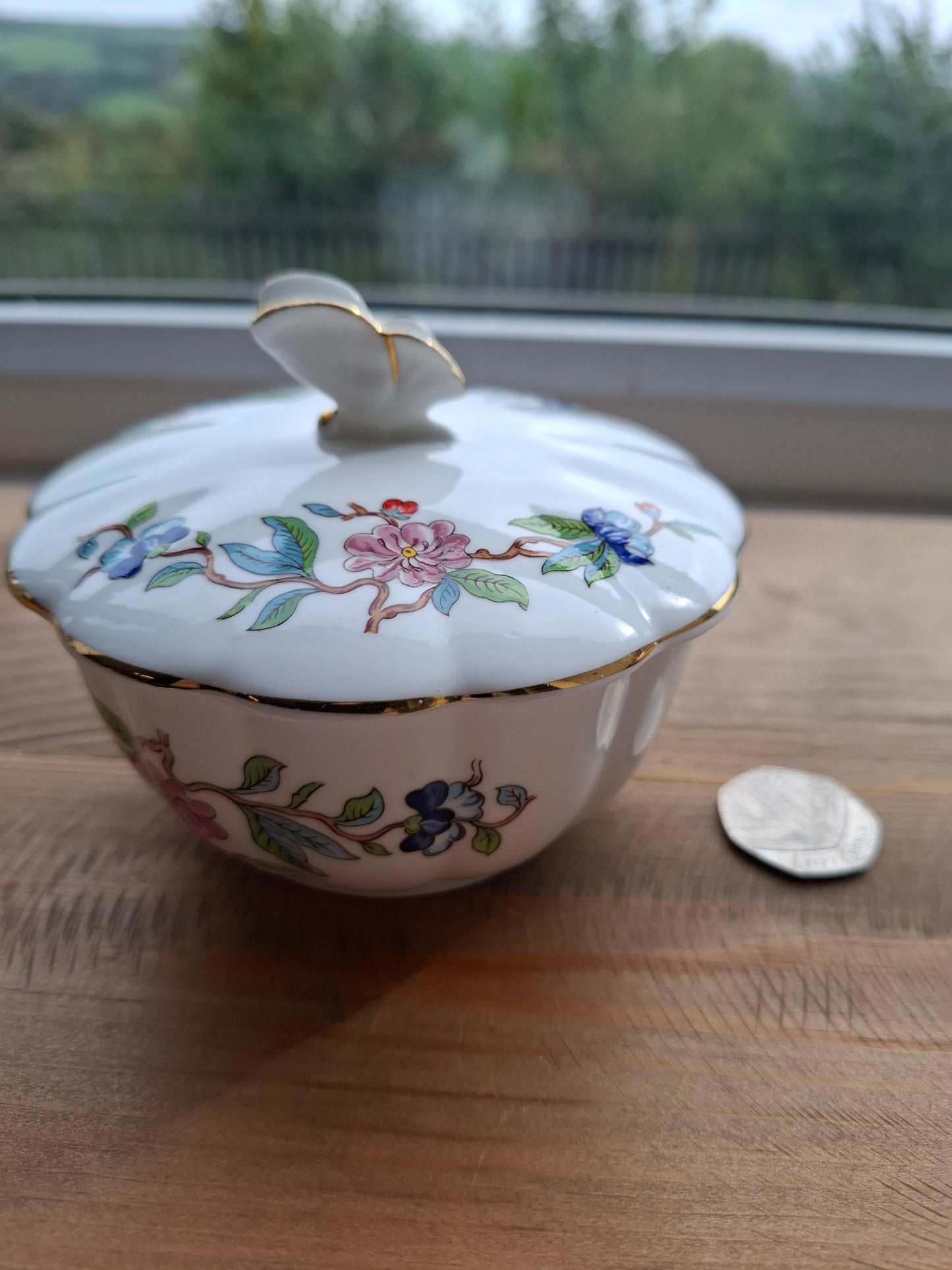 'Fanny Flaps' Upcycled Butterfly Handle Trinket Pot