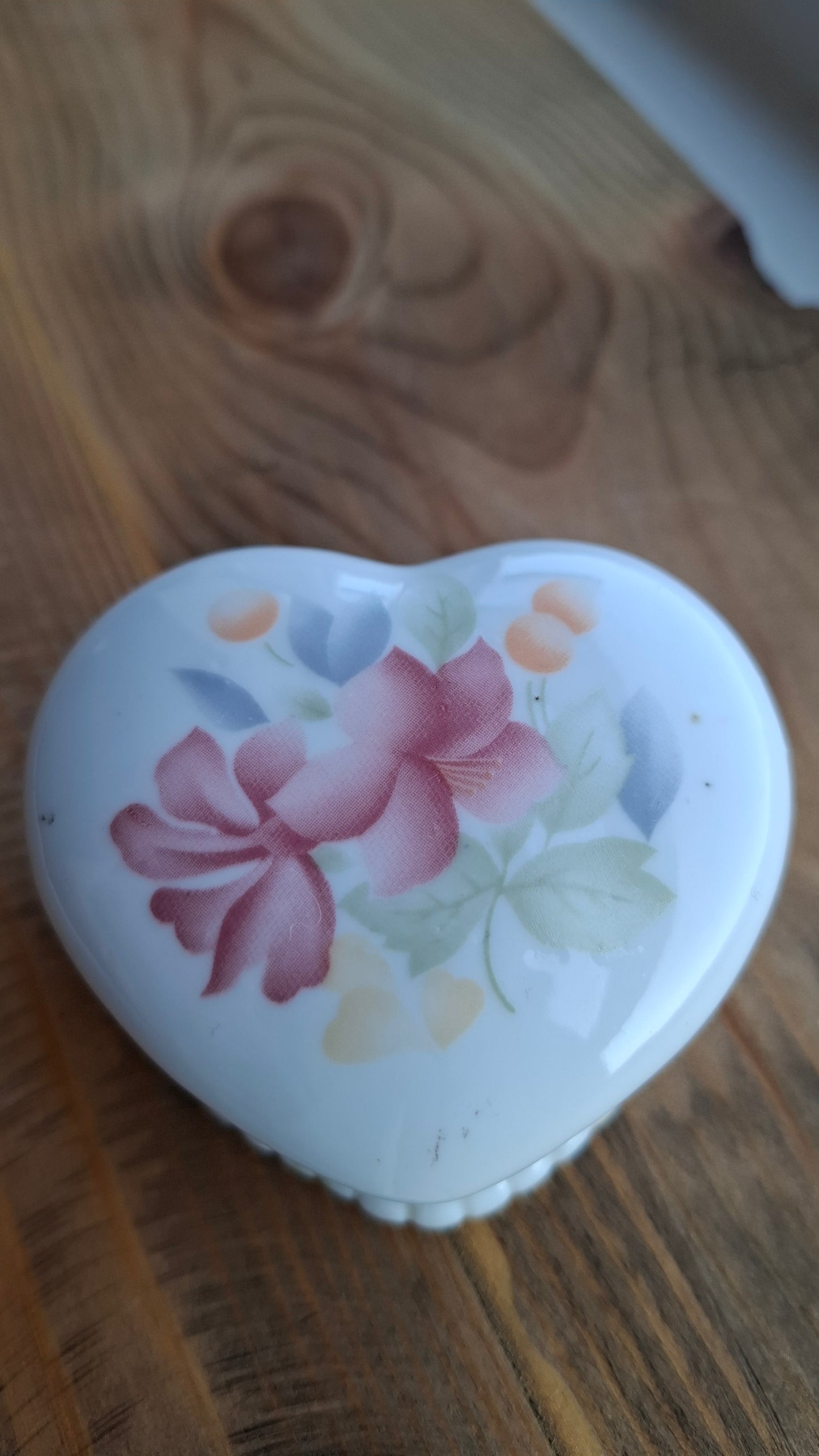 'Cunt' Upcycled Small White Heart Shaped Trinket Pot