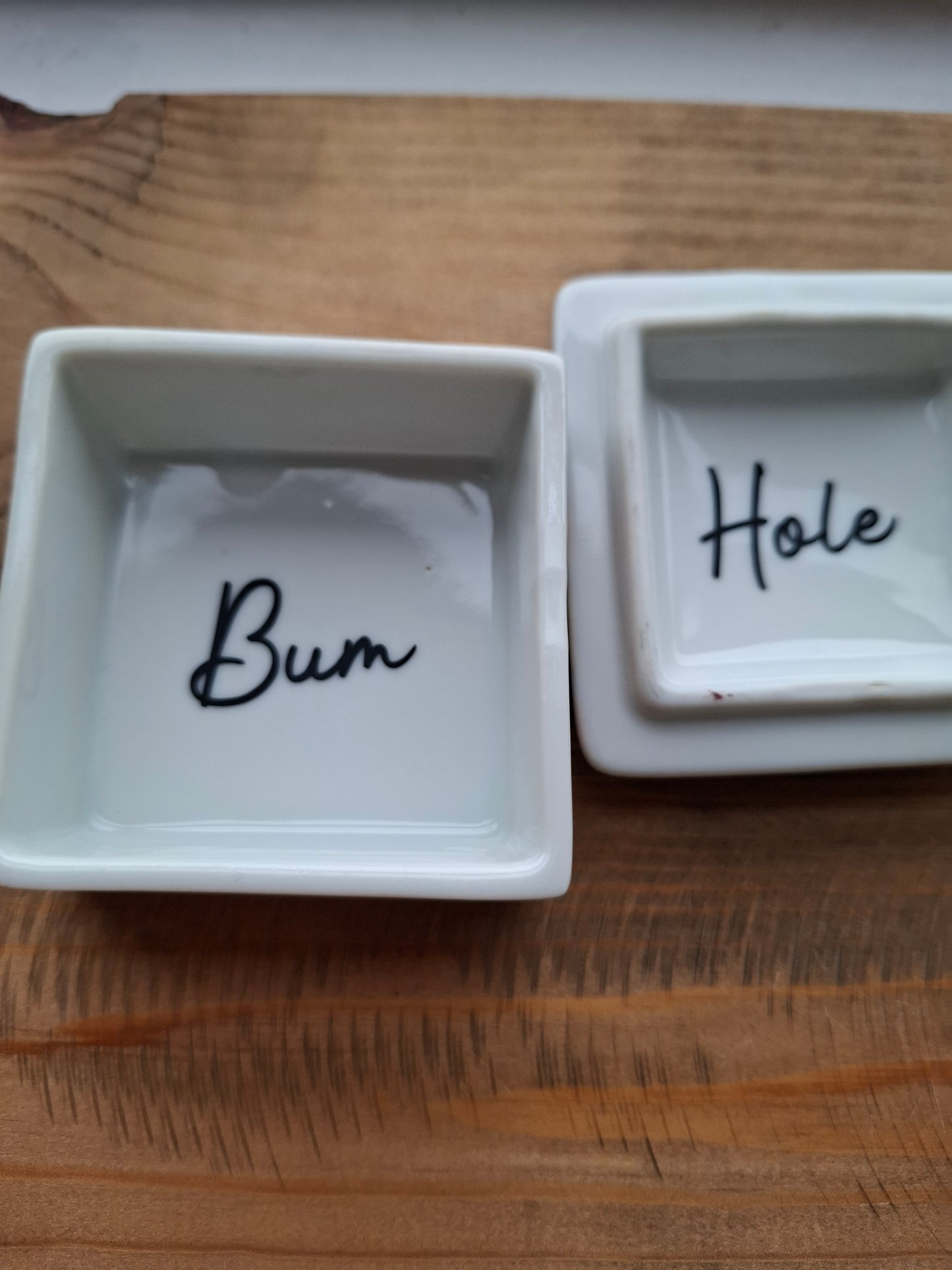 'Bum Hole' Upcycled Colourful Birdy Trinket Pot