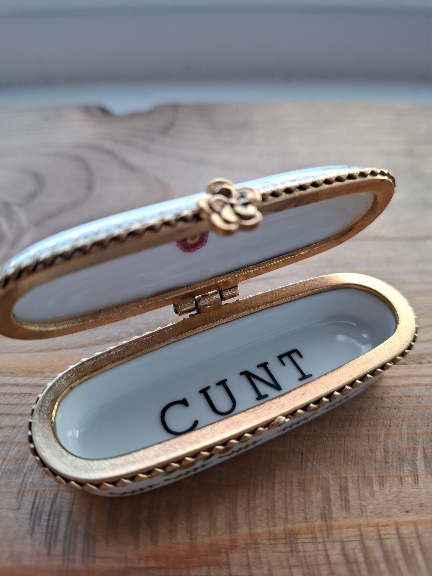 'CUNT' Upcycled Pretty Long Pill Pot