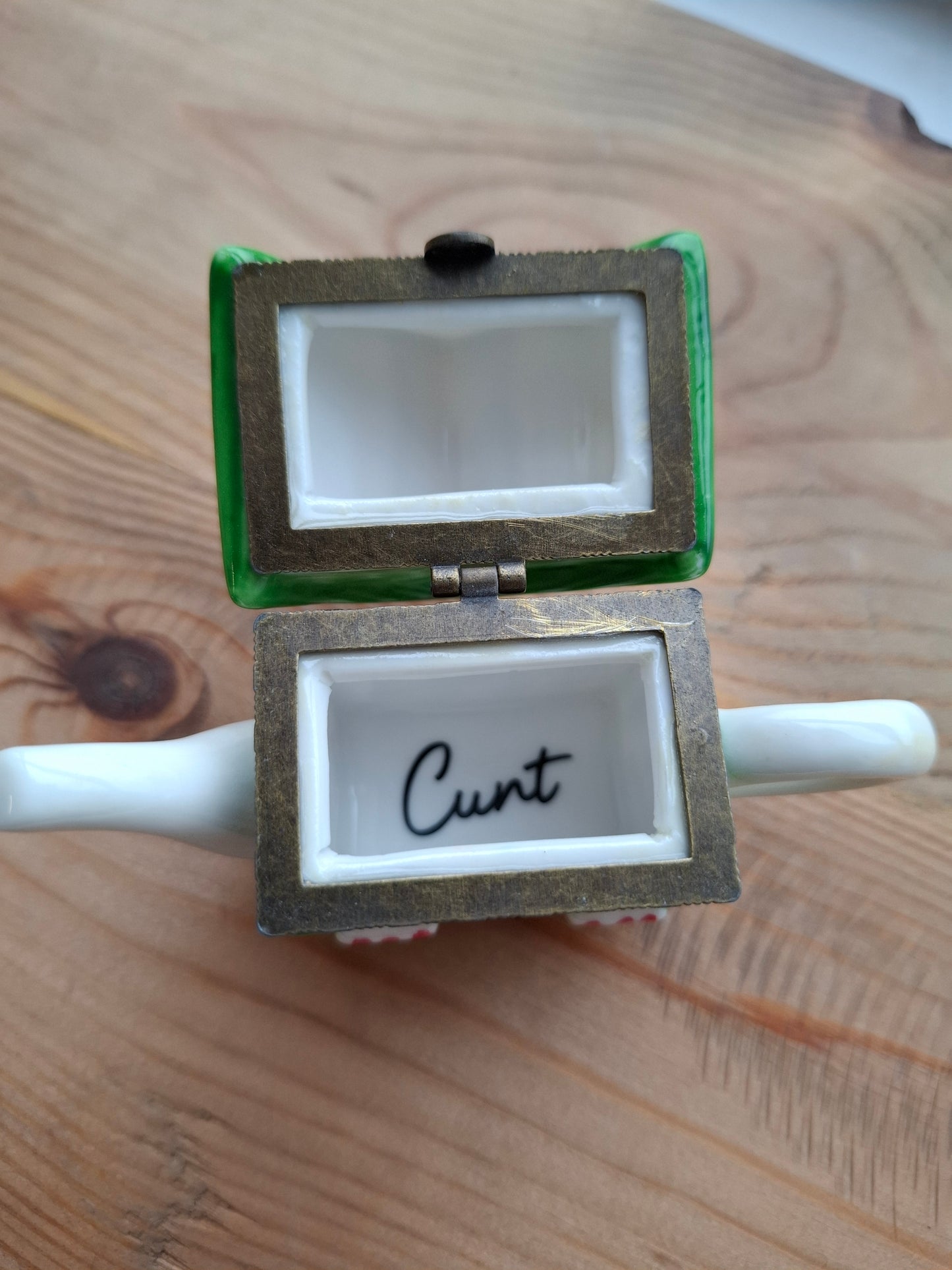 'Cunt' Mini House Teapot Trinket Pot