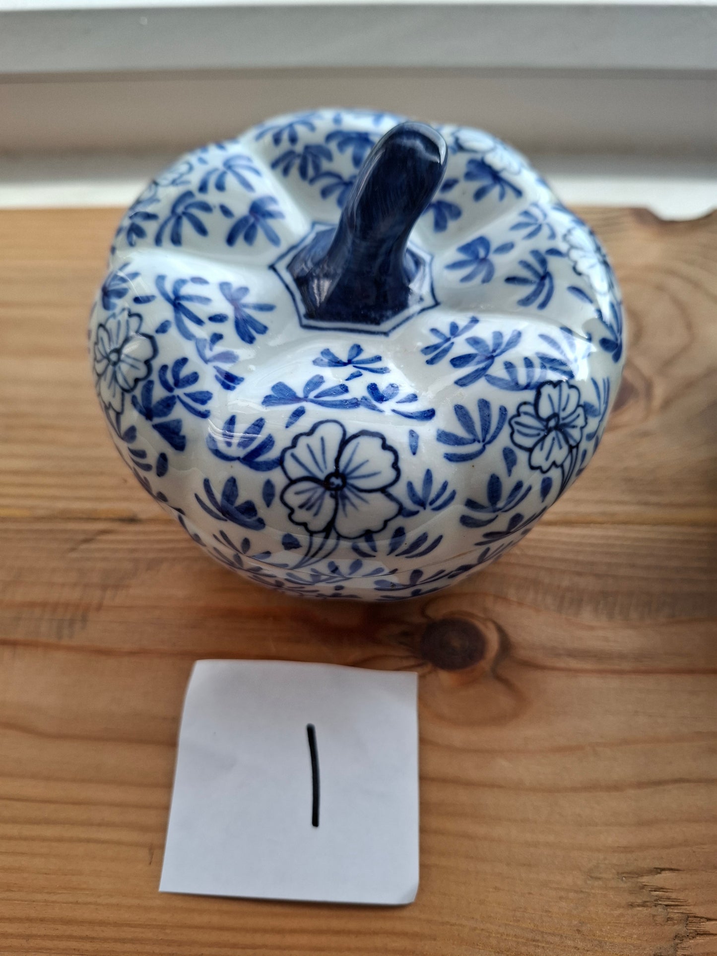 'Cunt' Upcycled Blue/White Pumpkin Trinket Pot