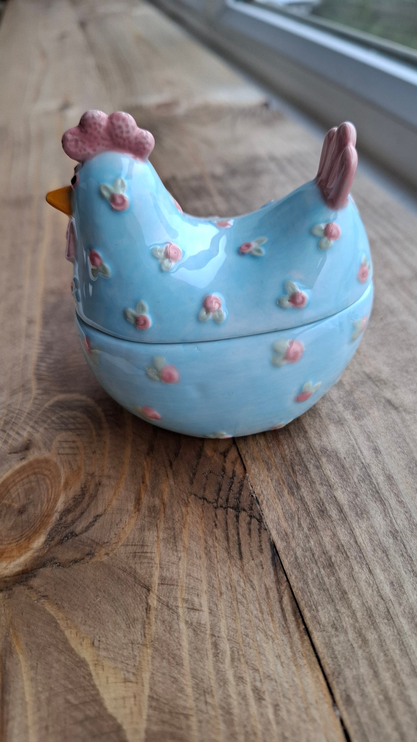 'Cunt' Upcycled Blue/Pink Chicken Trinket Pot