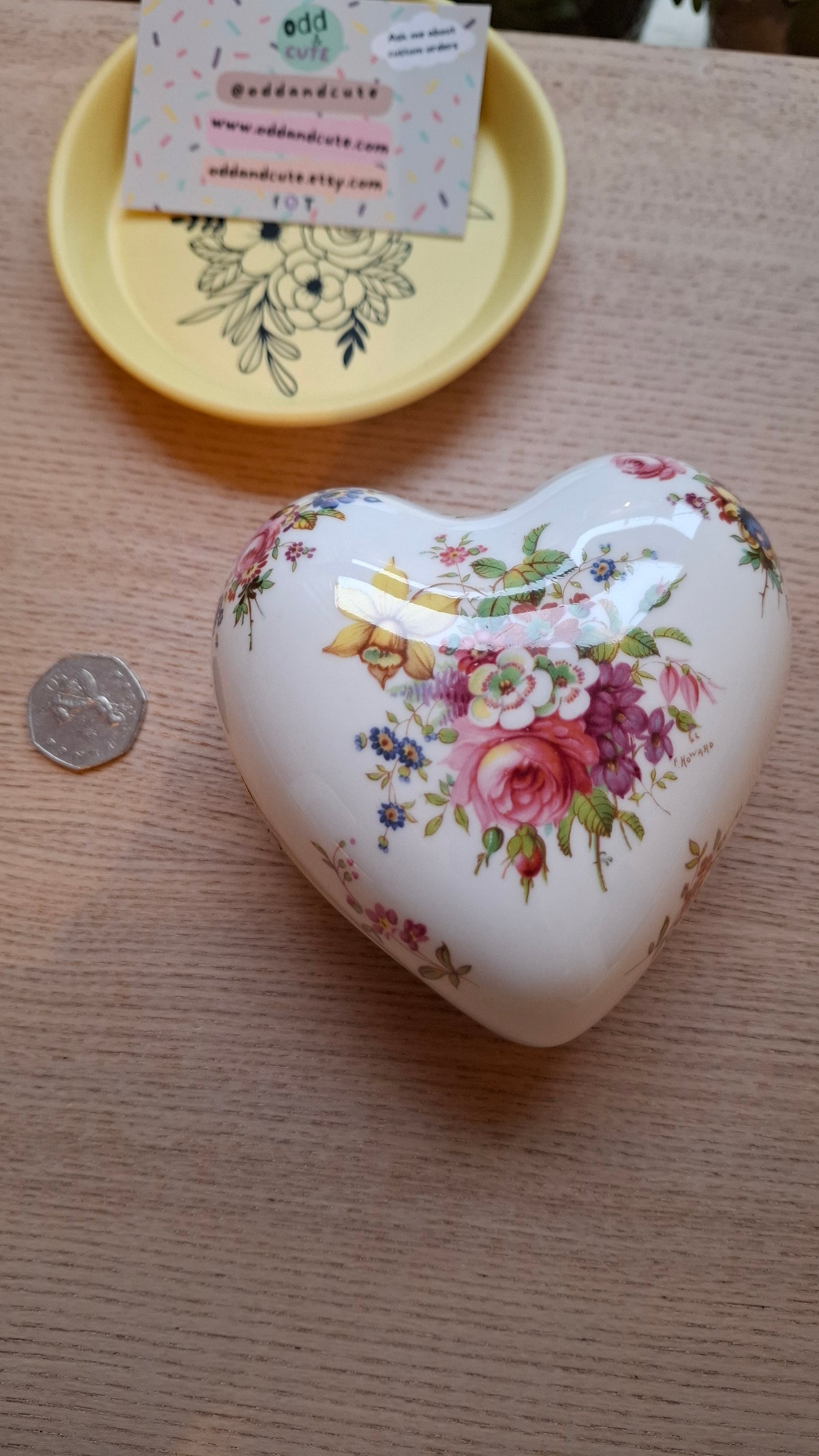 'Cunt' Upcycled Large Heart Shaped Trinket Pot