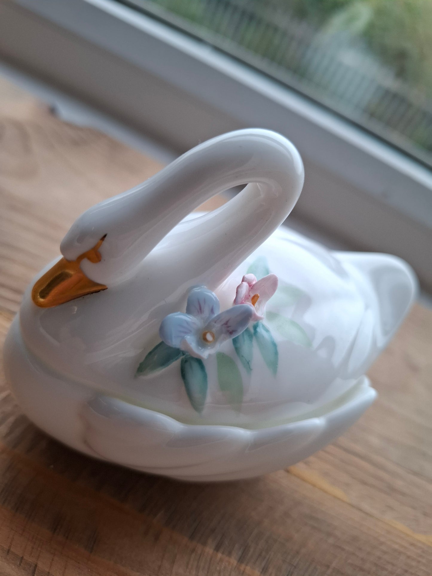 'Cunt' Upcycled White Swan Trinket Pot  (DISCOUNTED)