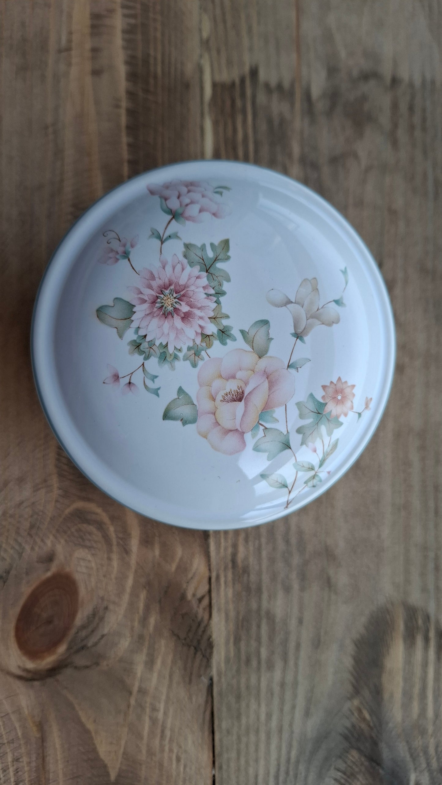 'Beef Curtains' Upcycled Large Floral Trinket Pot