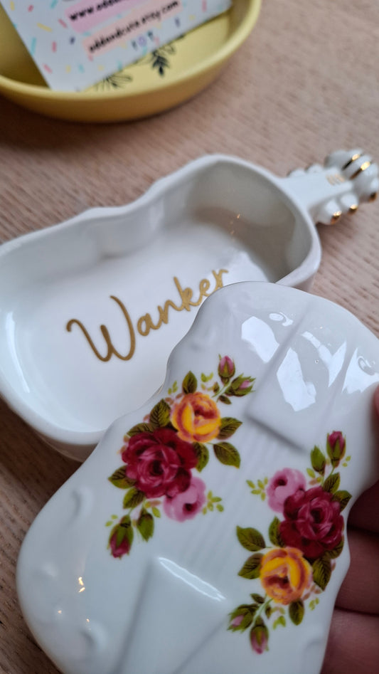 'Wanker' Upcycled Chello Trinket Pot