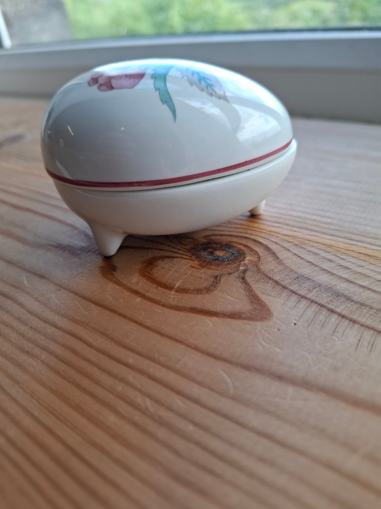 'Cunt' Upcycled Rose Egg Shaped Trinket Pot With Legs