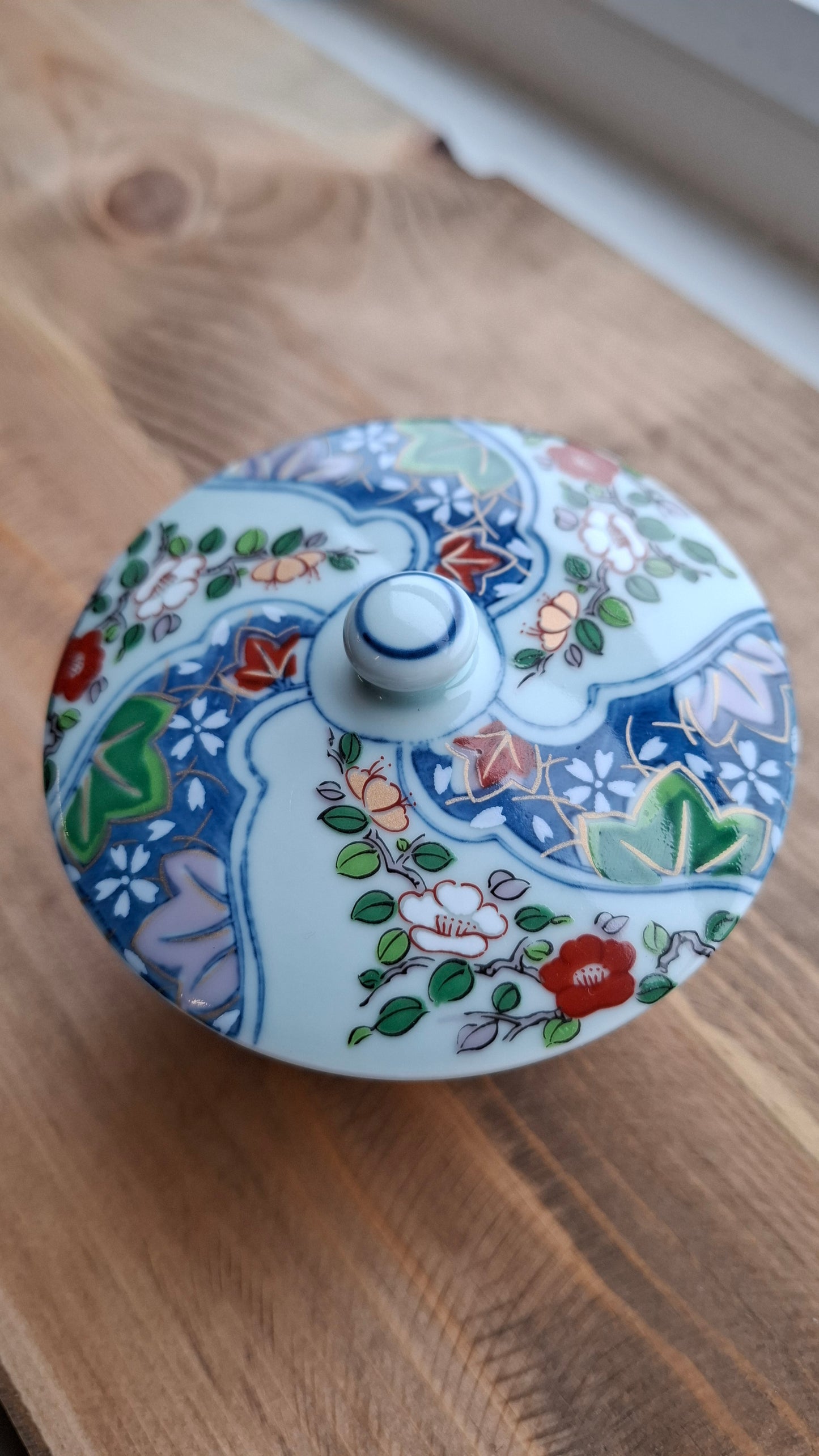 'Twat Flaps' Upcycled Blue Fancy Ceramic Pot