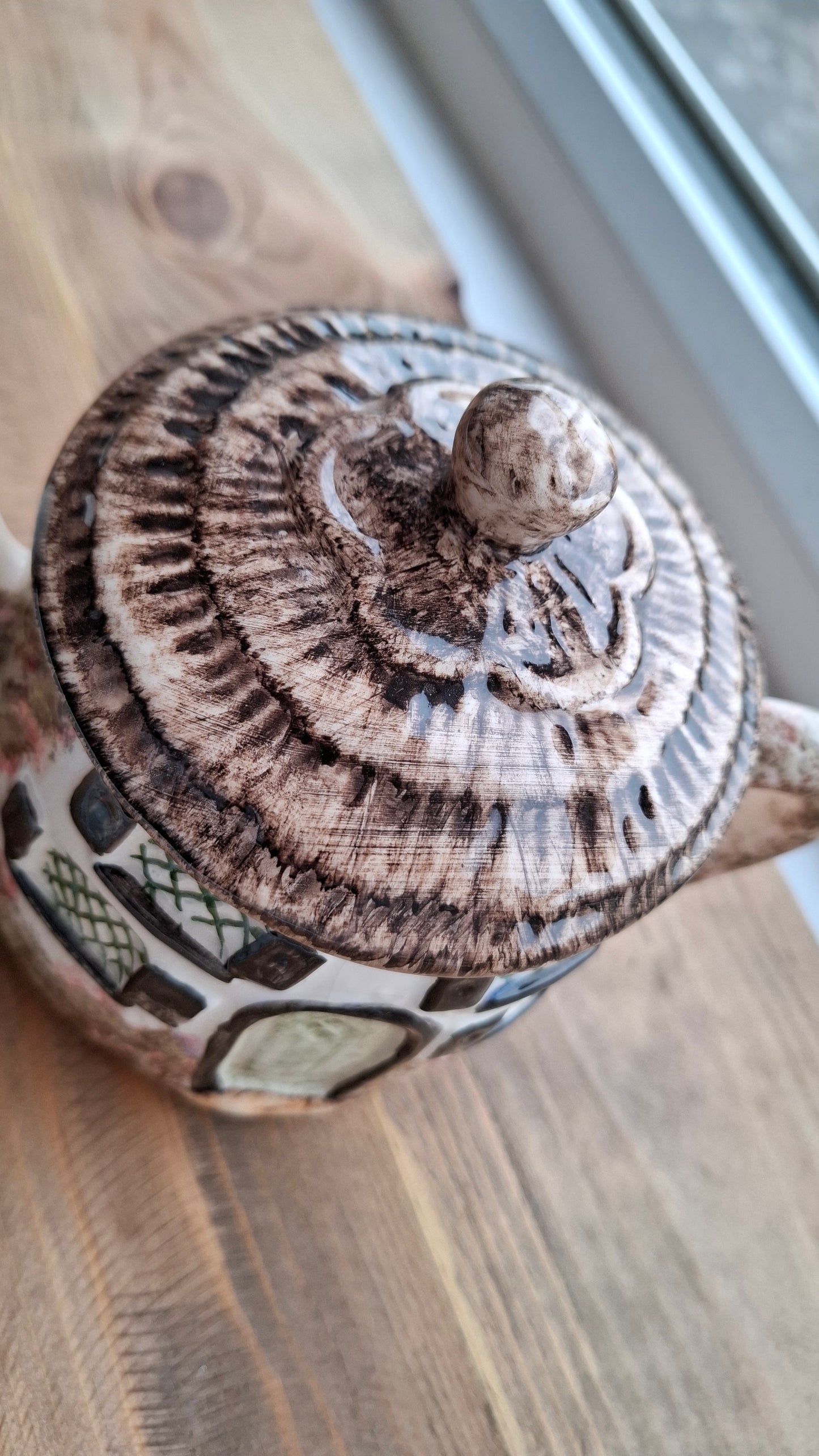 'Cunt' Upcycled Round Cottage Teapot