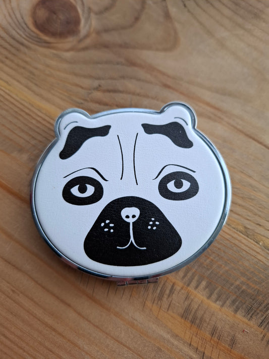 'Cunt' Upcycled Compact Mirror - Weird Pug (CLEARANCE - SOME IMPERFECTIONS)