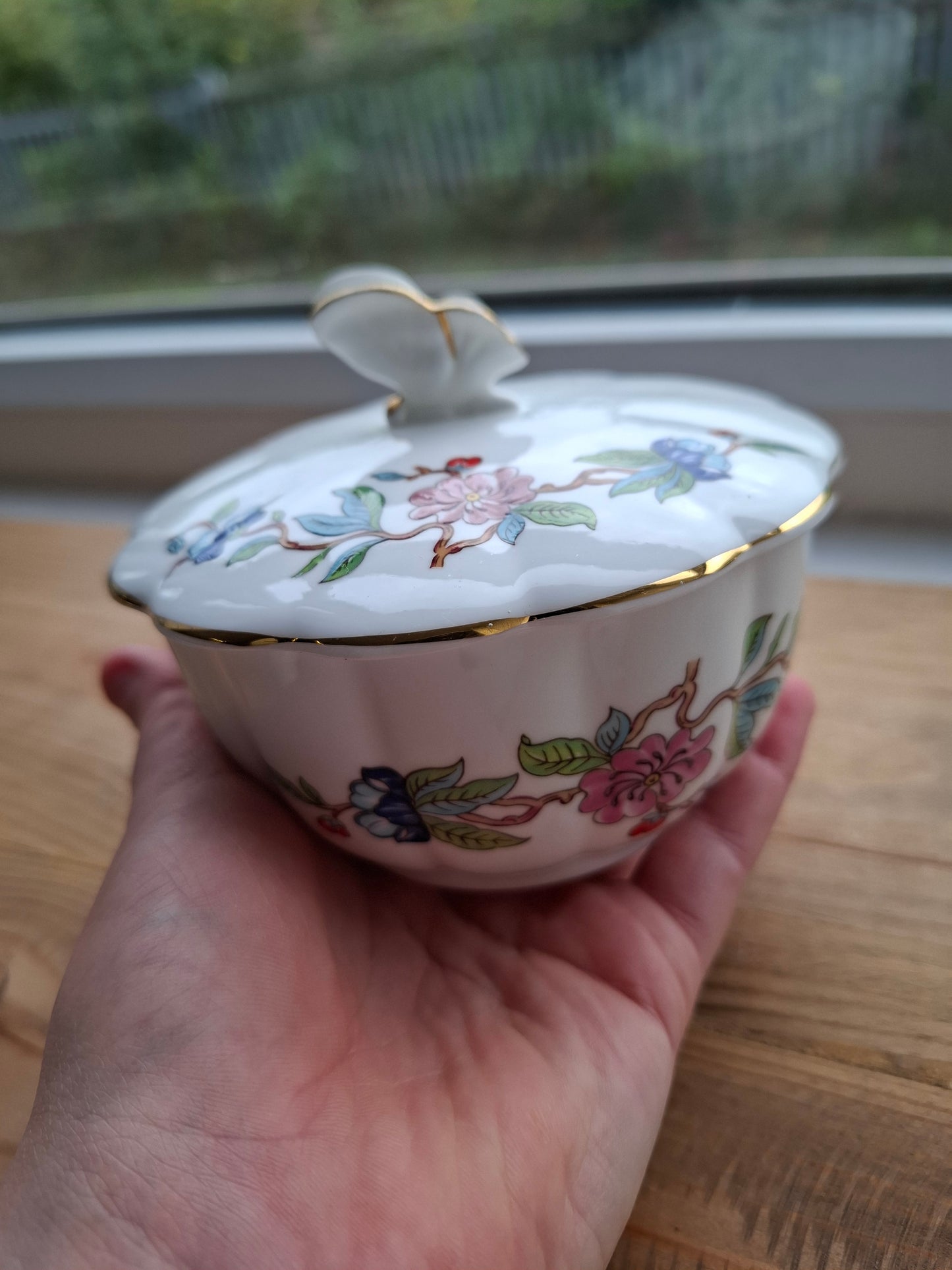 'Fanny Flaps' Upcycled Butterfly Handle Trinket Pot