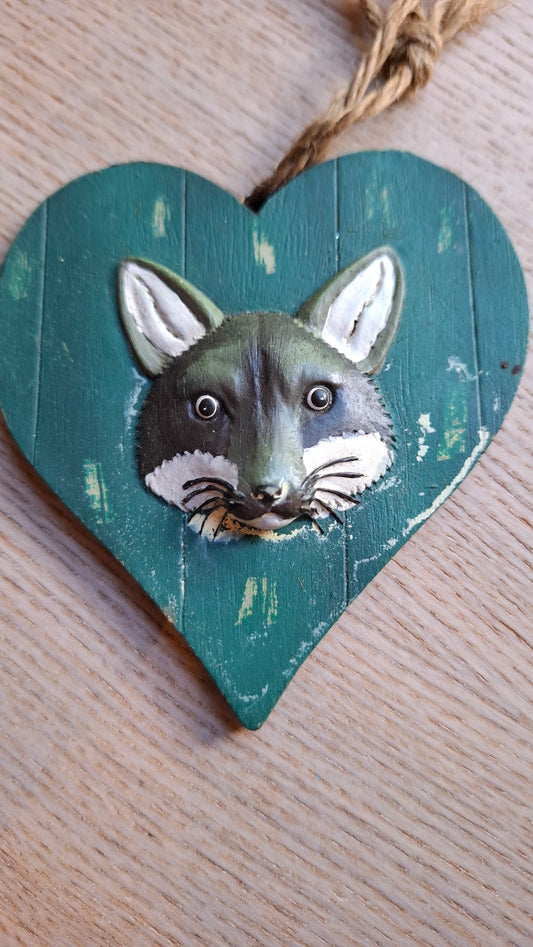 Raccoon Heart Hanging Decoration