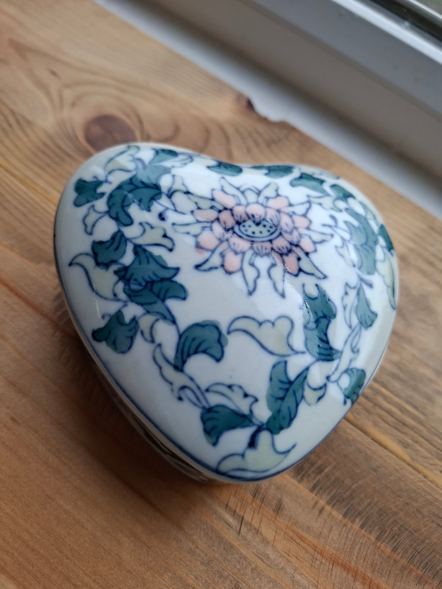 'Beef Curtains' Upcycled Heart Shaped Trinket Pot