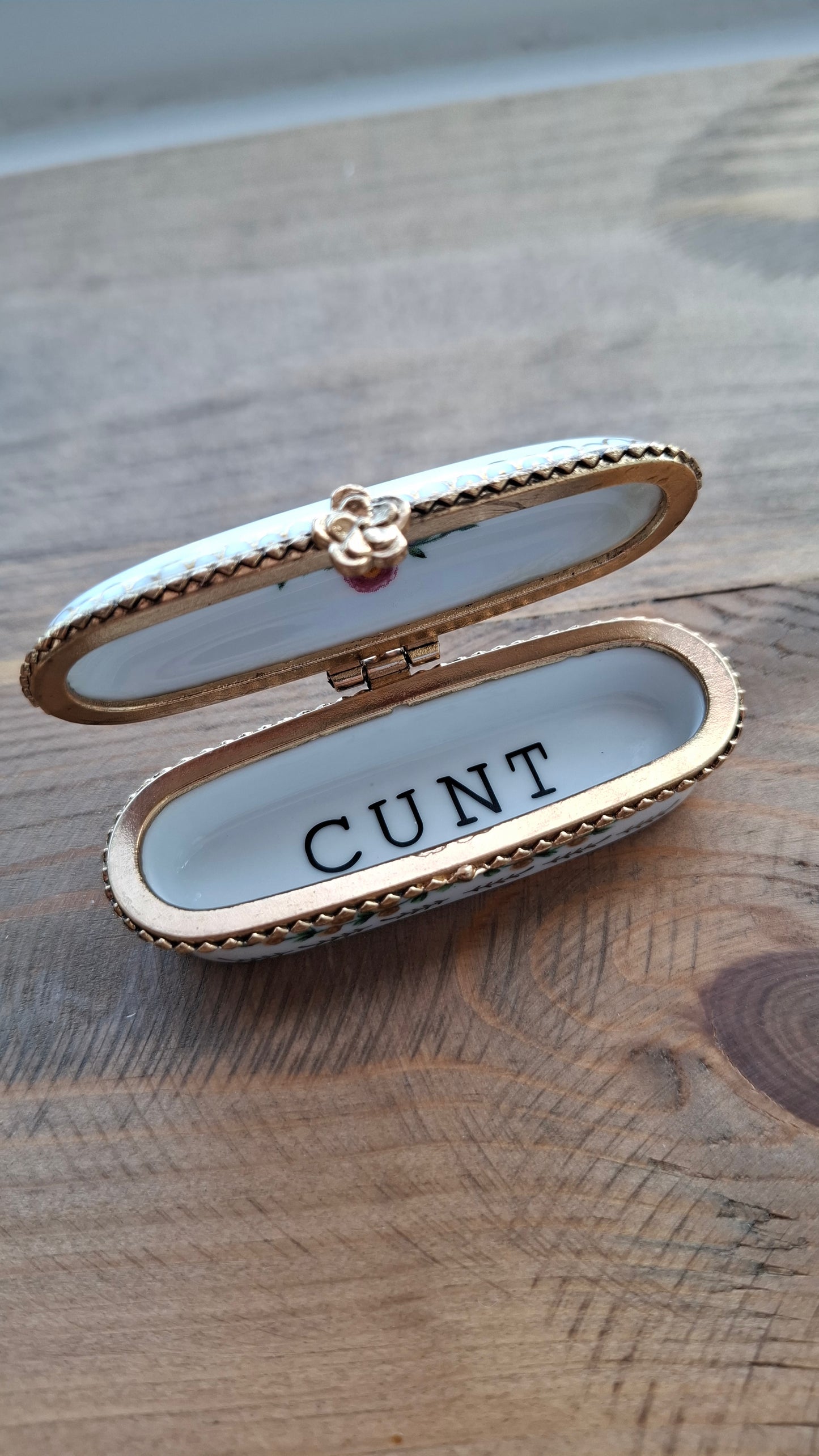 'CUNT' Upcycled Pretty Long Pill Pot
