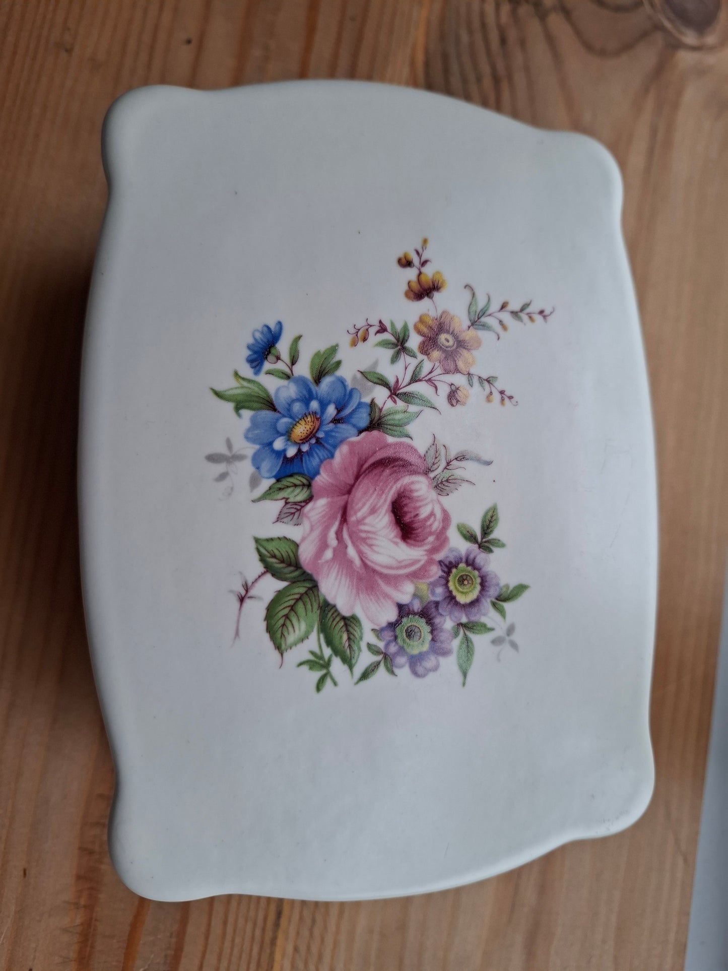 'Eat A Bag Of Dicks' Large Upcycled Floral Ceramic Pot
