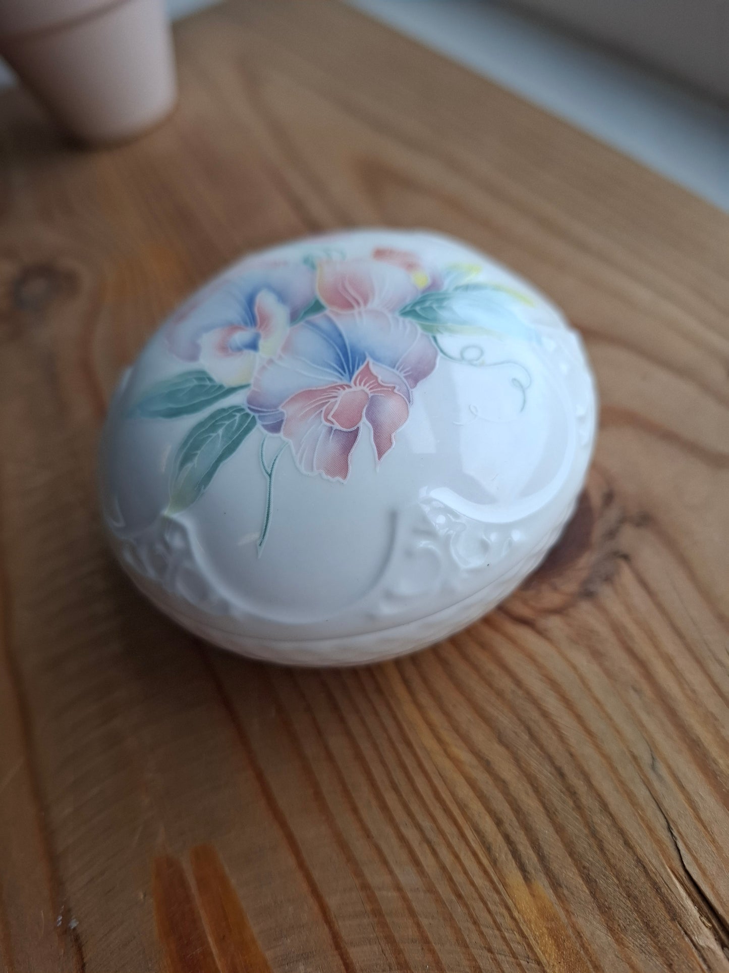 'Bum Hole' Upcycled Pretty Pastel Trinket Pot