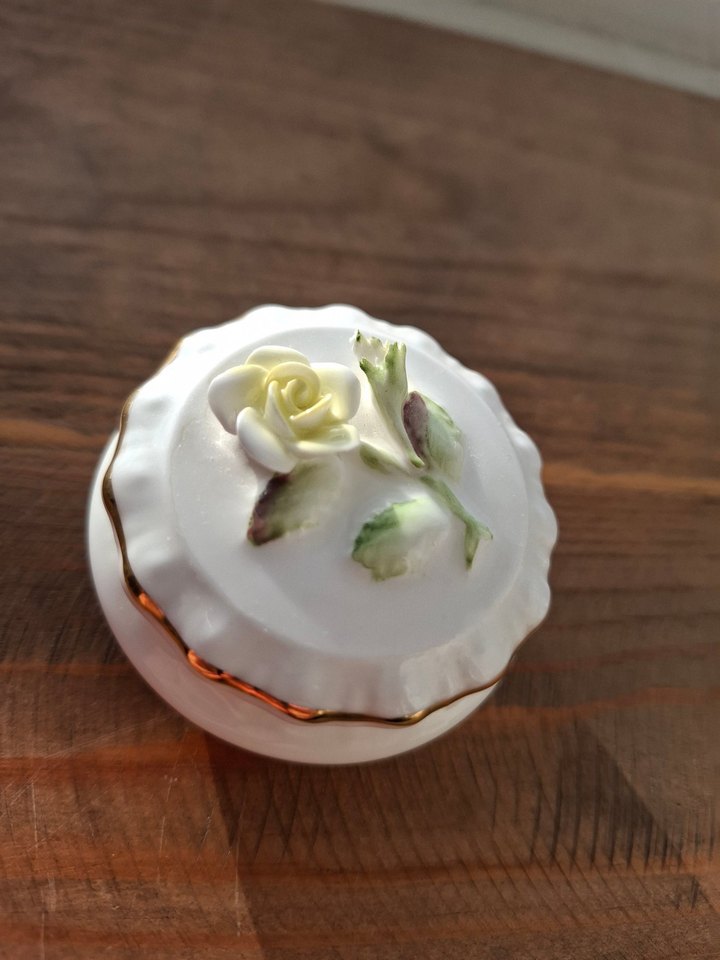'Twat' Upcycled Small Round Yellow Flower Trinket Pot