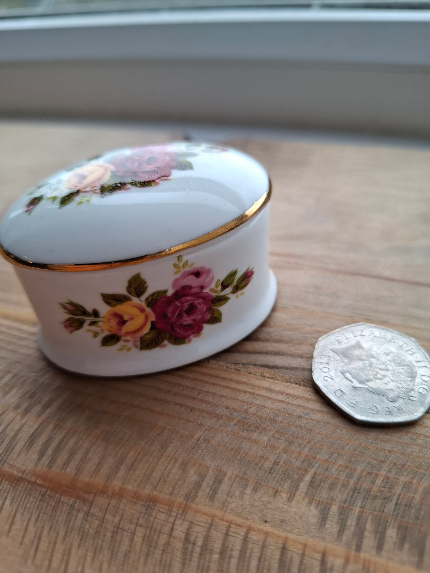 'Twat' Upcycled Small Cottage Rose Trinket Pot