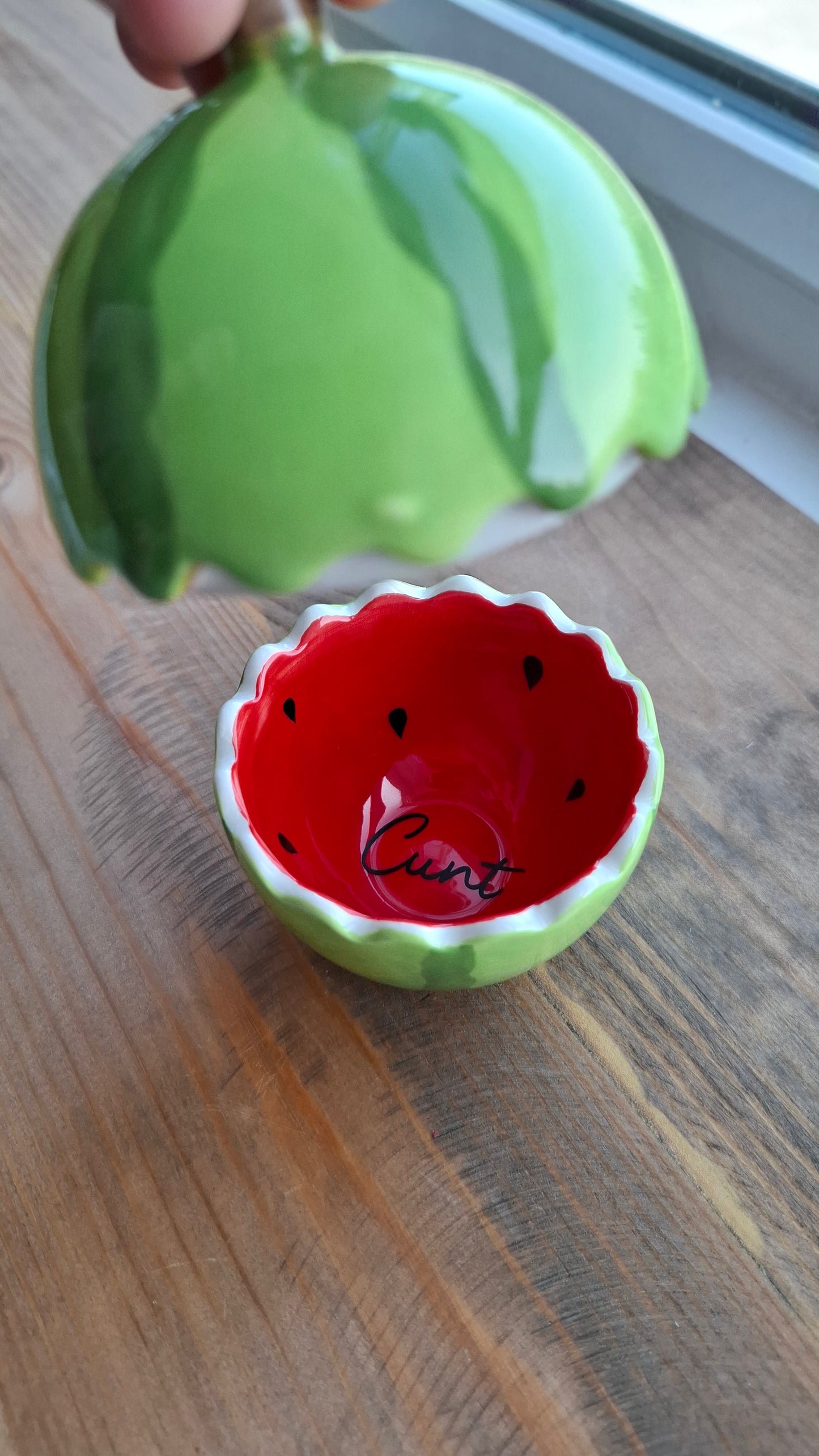 'Cunt' Upcycled Watermelon Trinket Pot