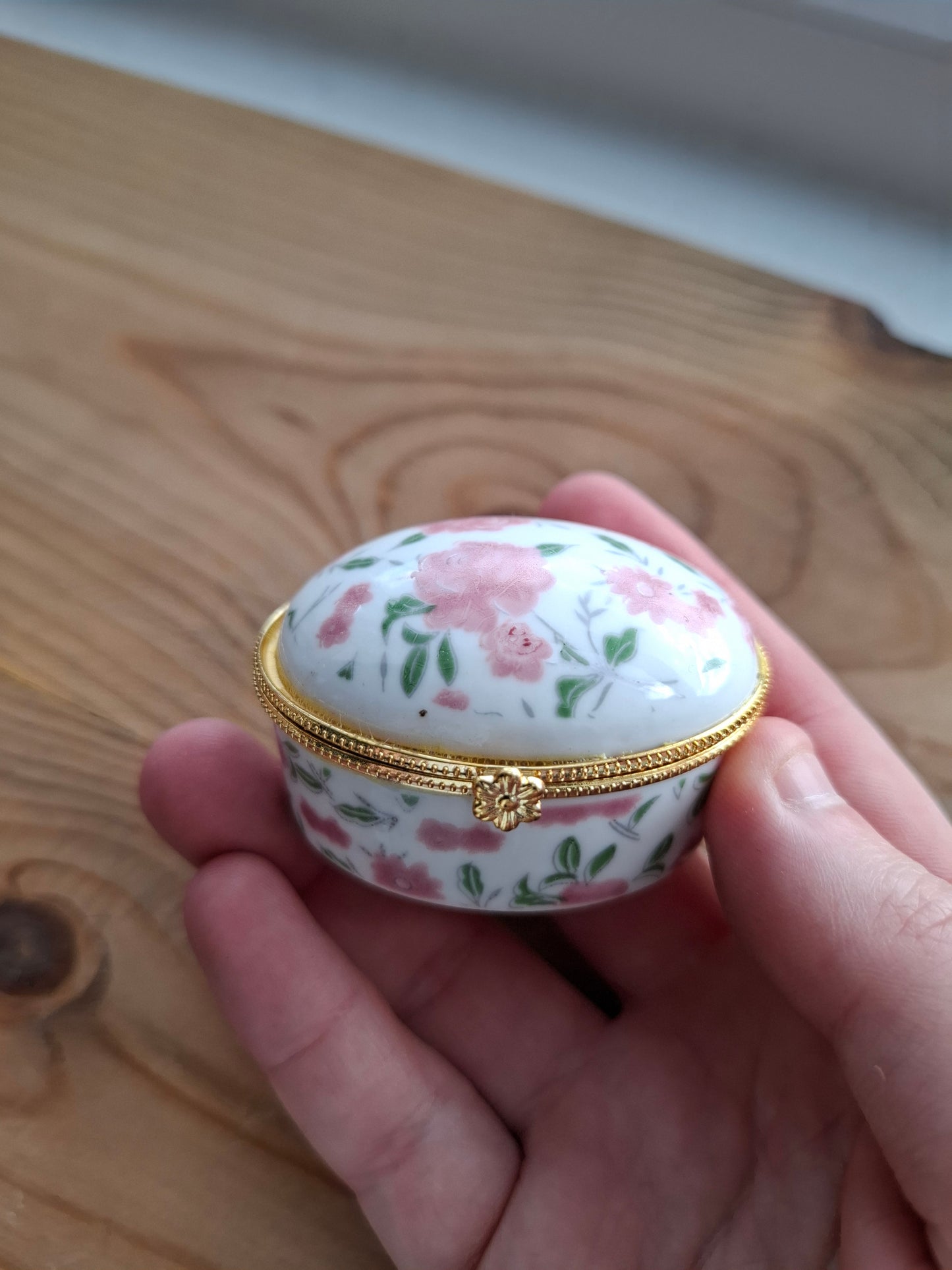 'Twat' Upcycled Mini Trinket/Pill Pot Pink Floral