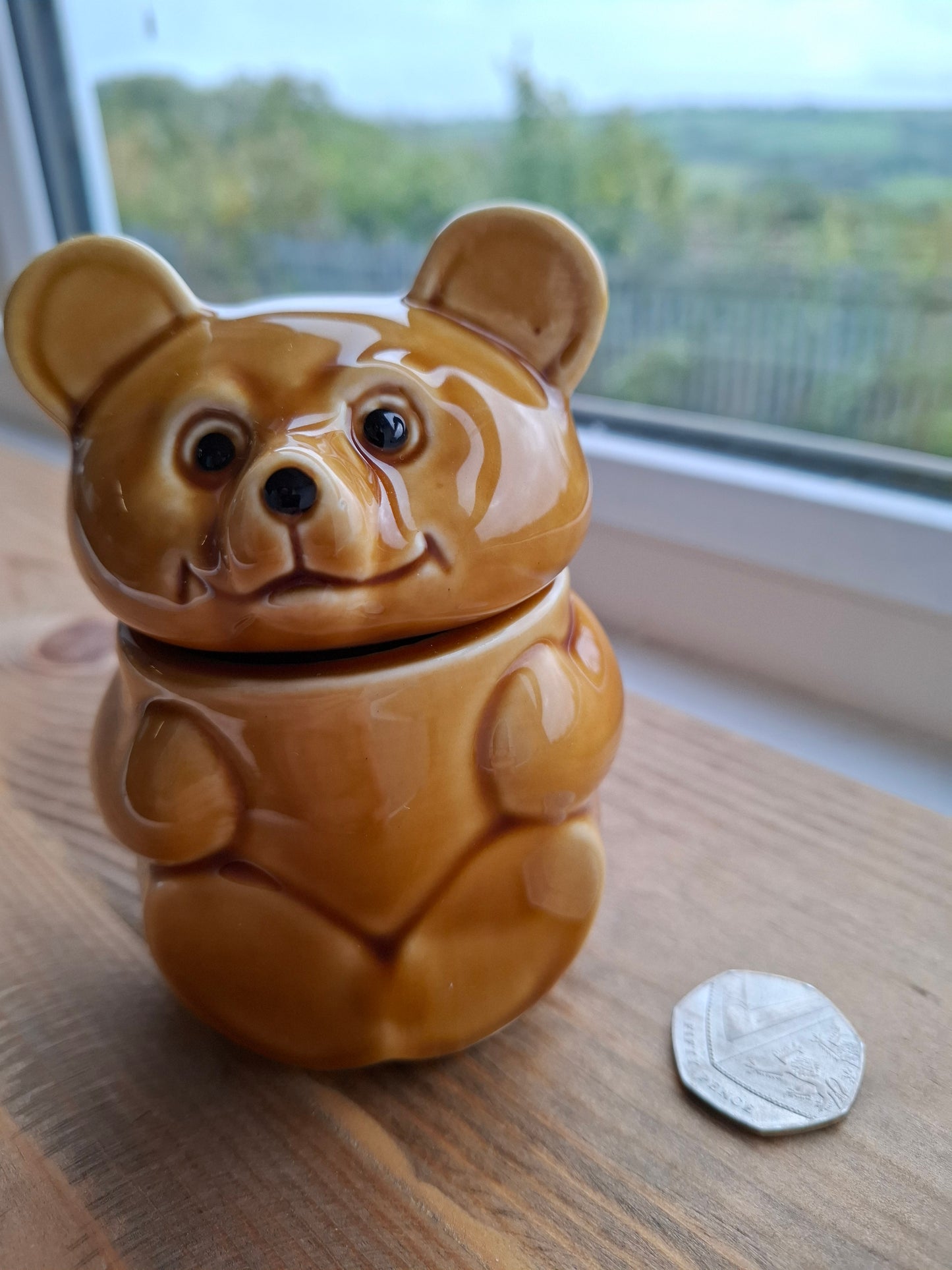 'Cunt' Upcycled Golden Brown Bear Trinket Pot