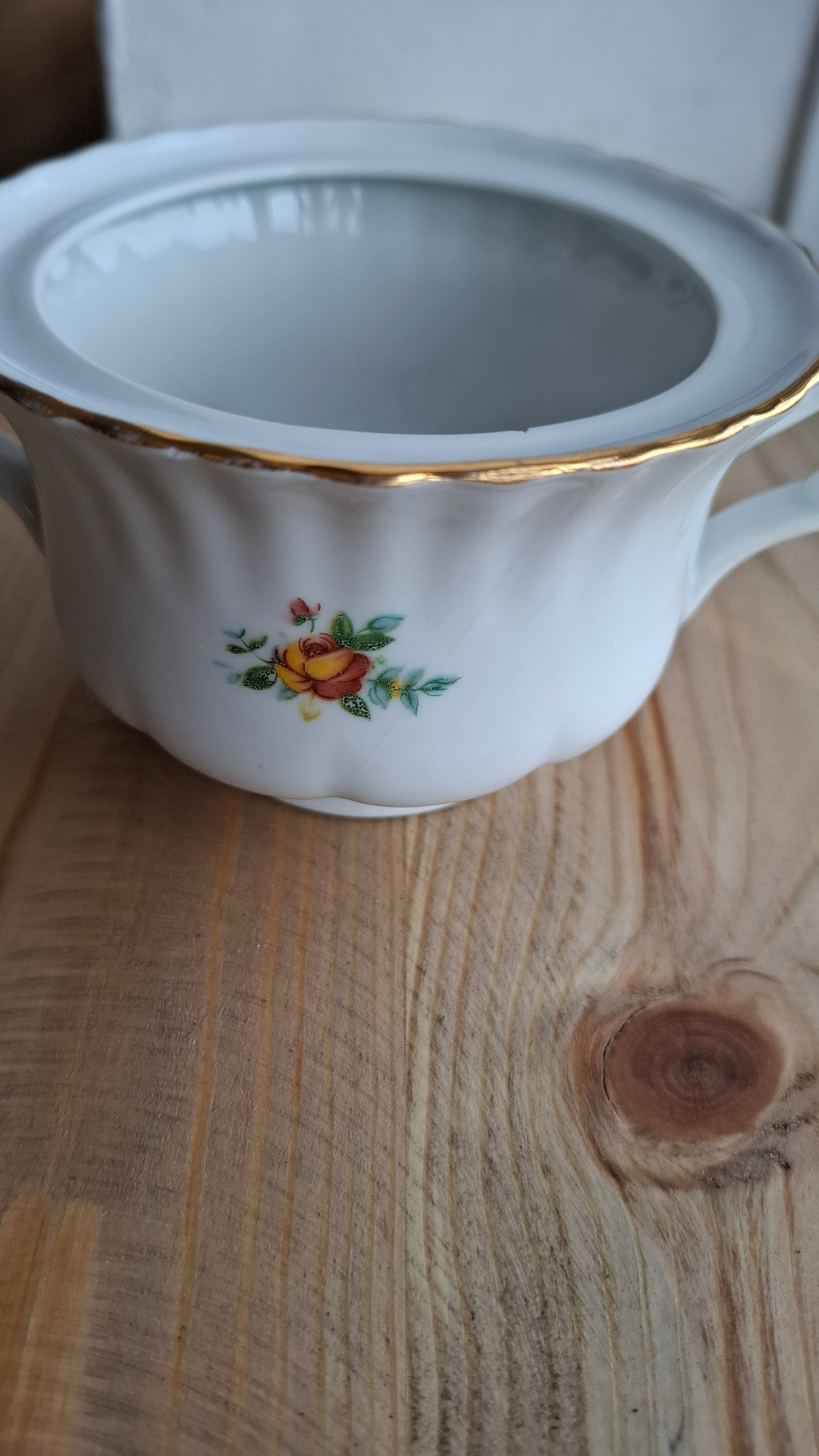 'Twat' Upcycled Ceramic Pot With Handles (SLIGHT CRACK)