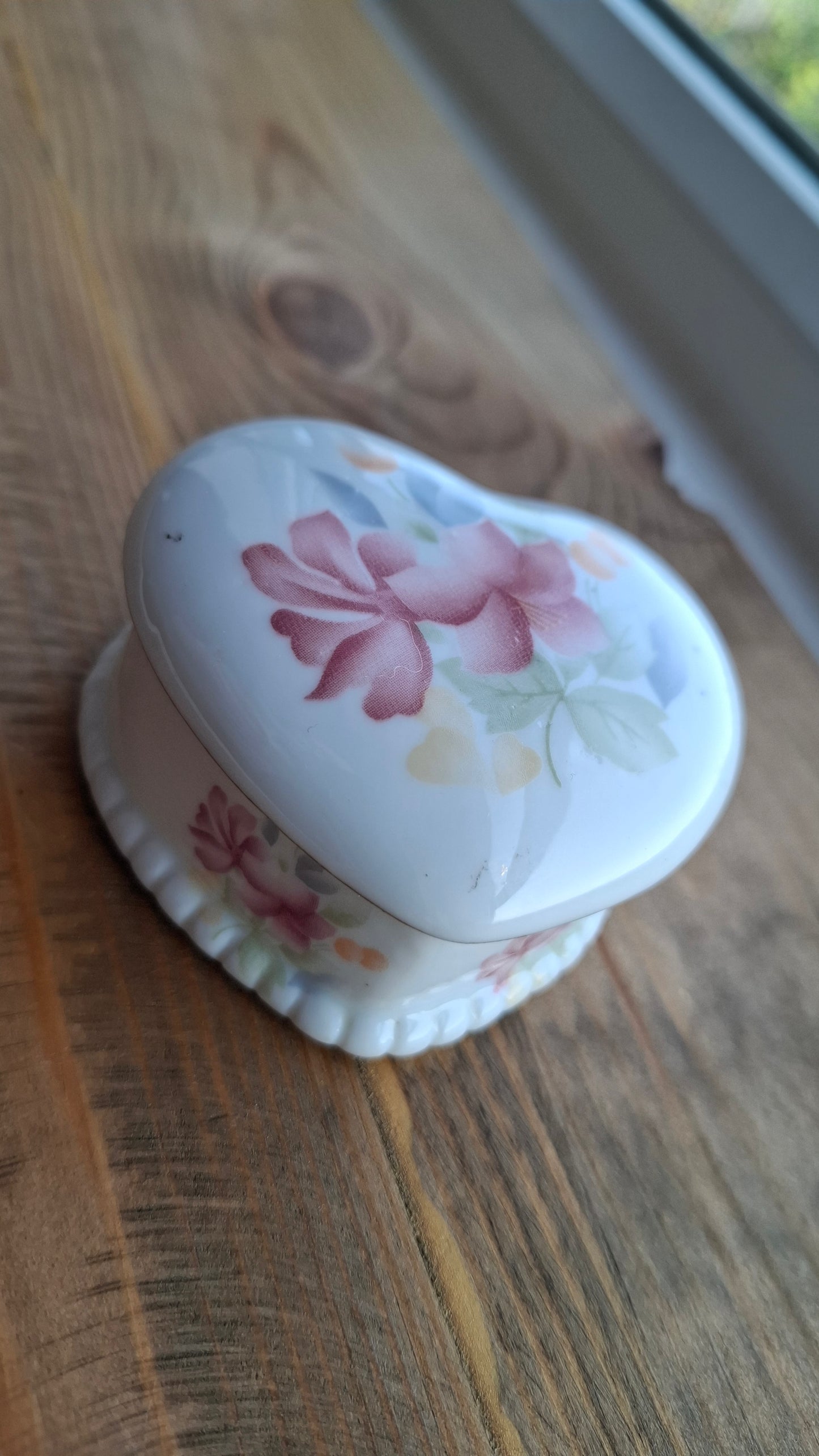 'Cunt' Upcycled Small White Heart Shaped Trinket Pot