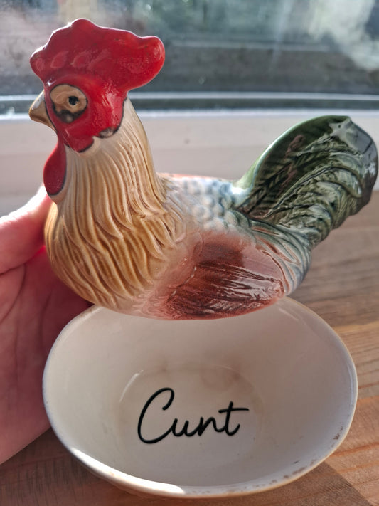 'Cunt' Upcycled Fancy Chicken Ceramic Pot