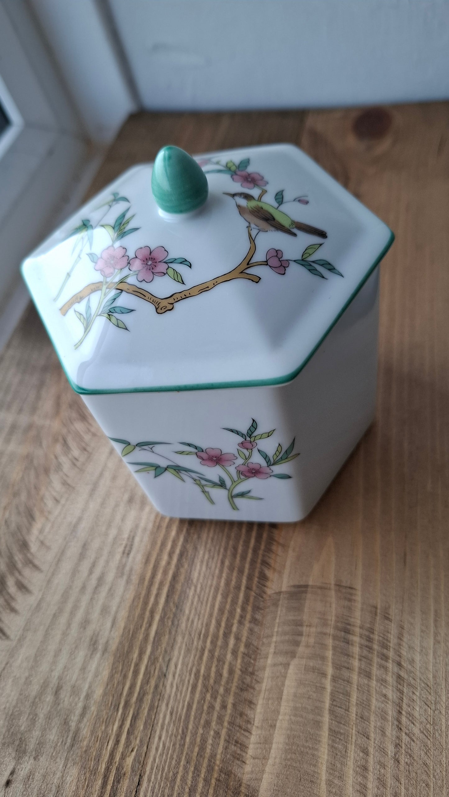 'Cunt' Upcycled Bird Hexagonal Shaped Ceramic Pot