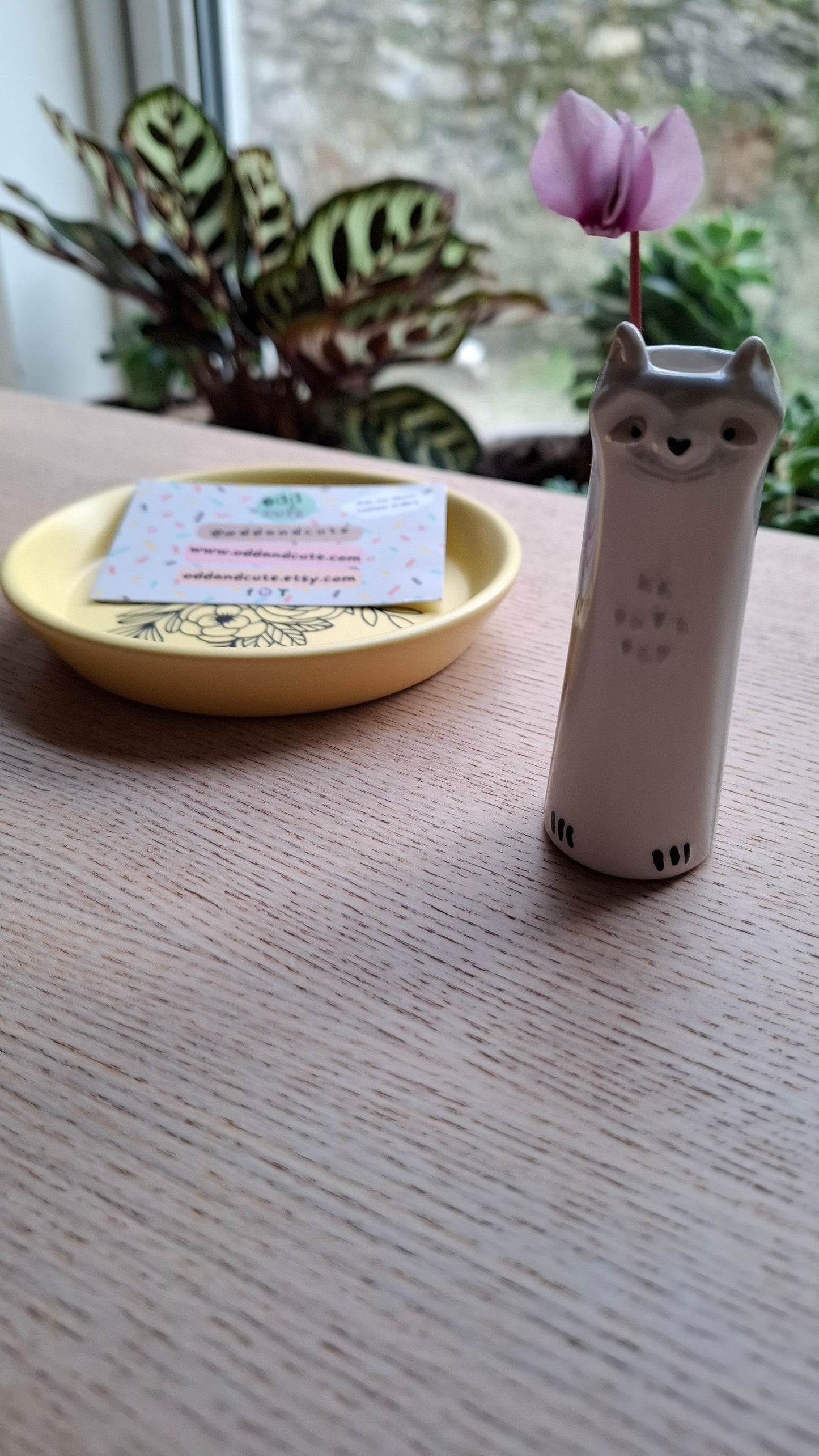 Ceramic Raccoon Mini Single Vase - (CGB Giftware)