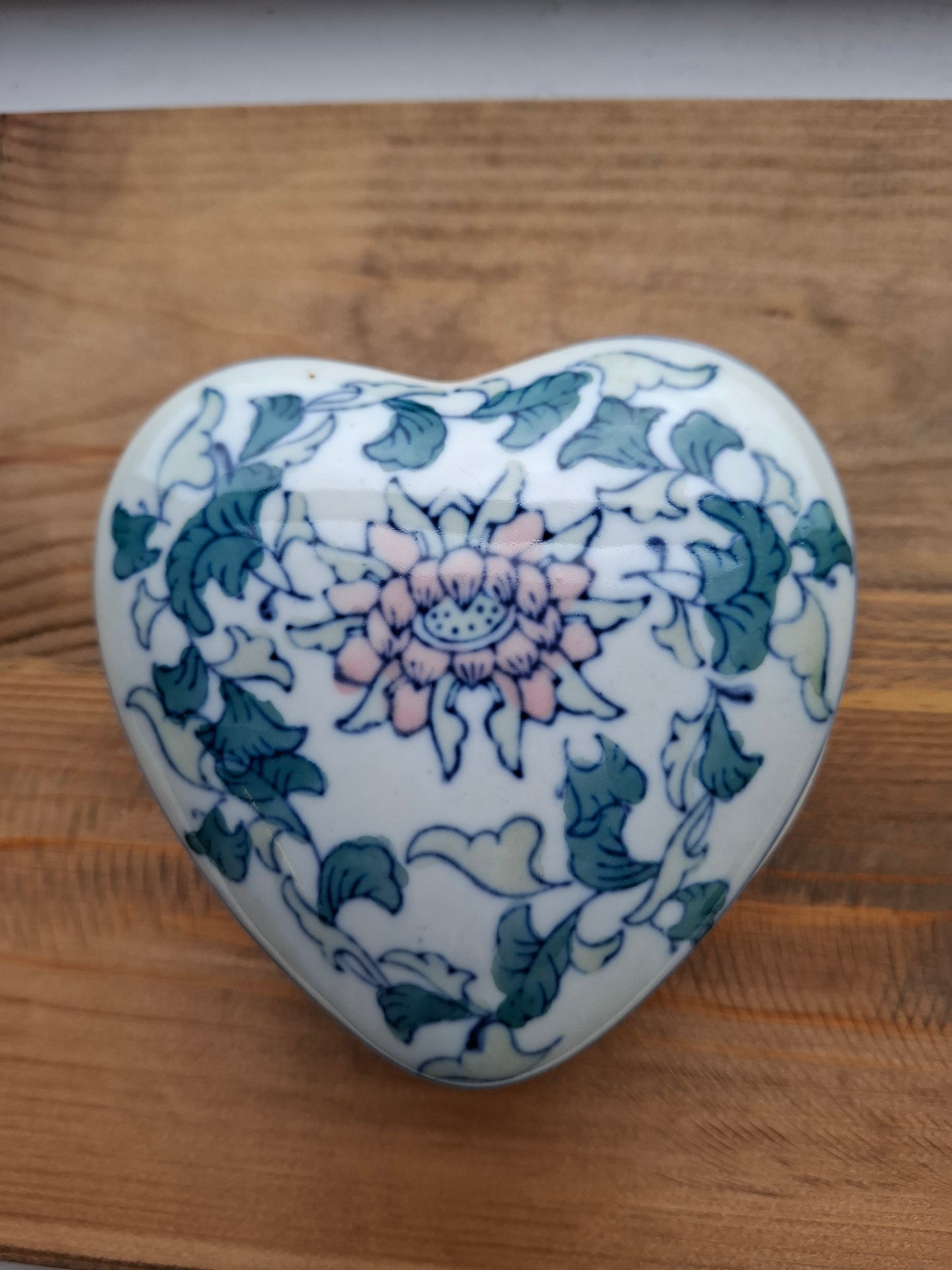 'Beef Curtains' Upcycled Heart Shaped Trinket Pot