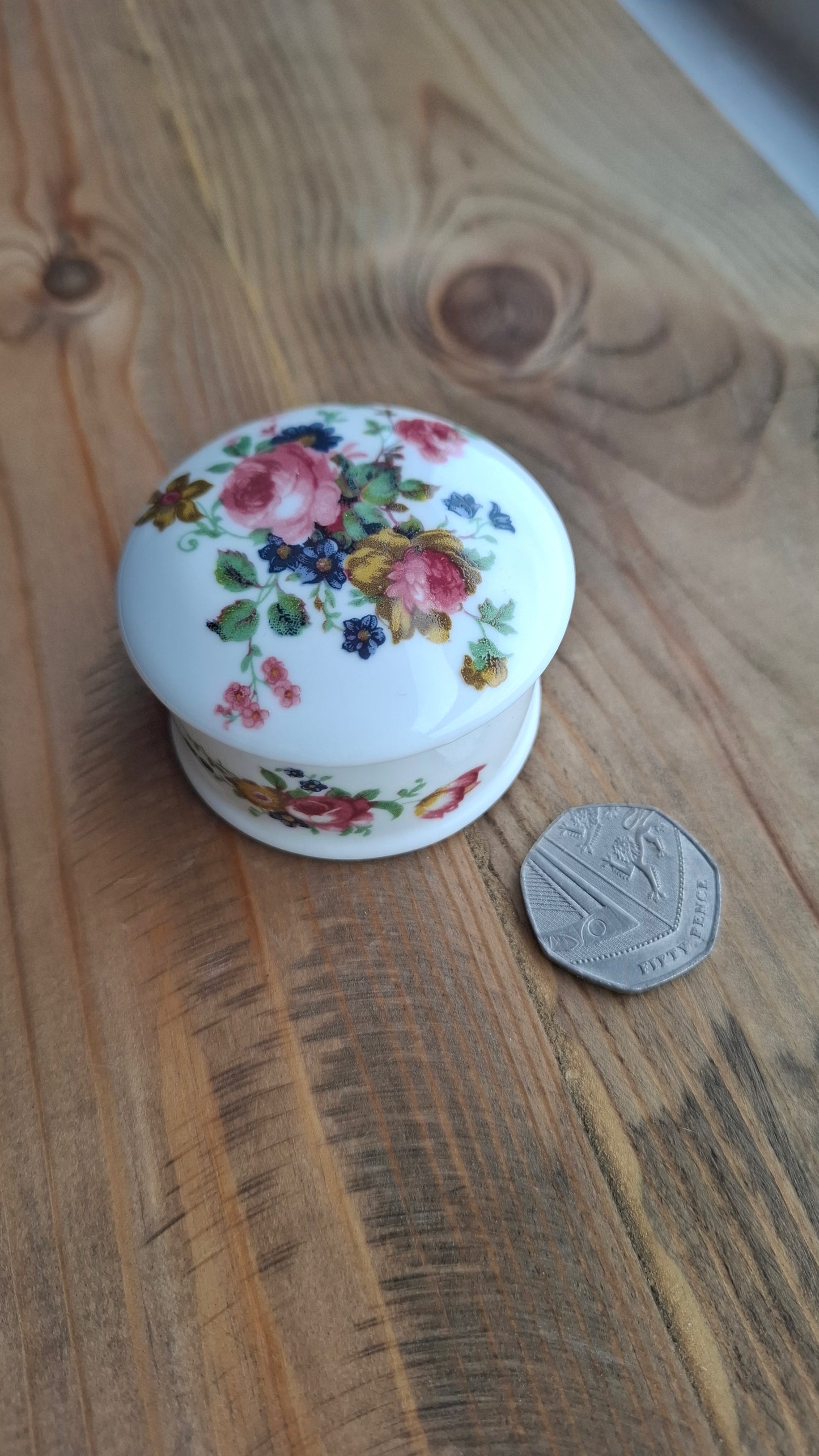 'Cunt' Upcycled White Floral Trinket Pot