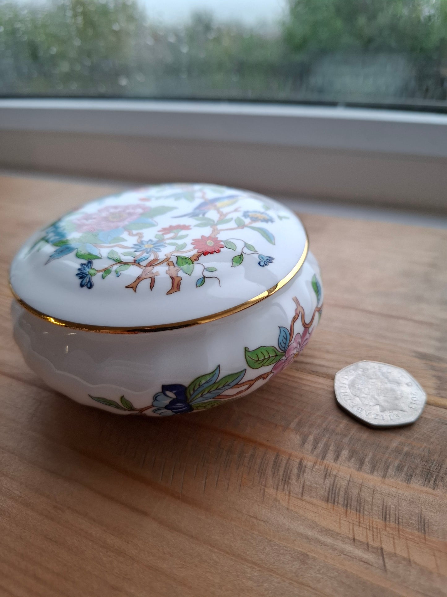 'Sugar Tits' Upcycled Medium Sized Floral Bird Trinket Pot