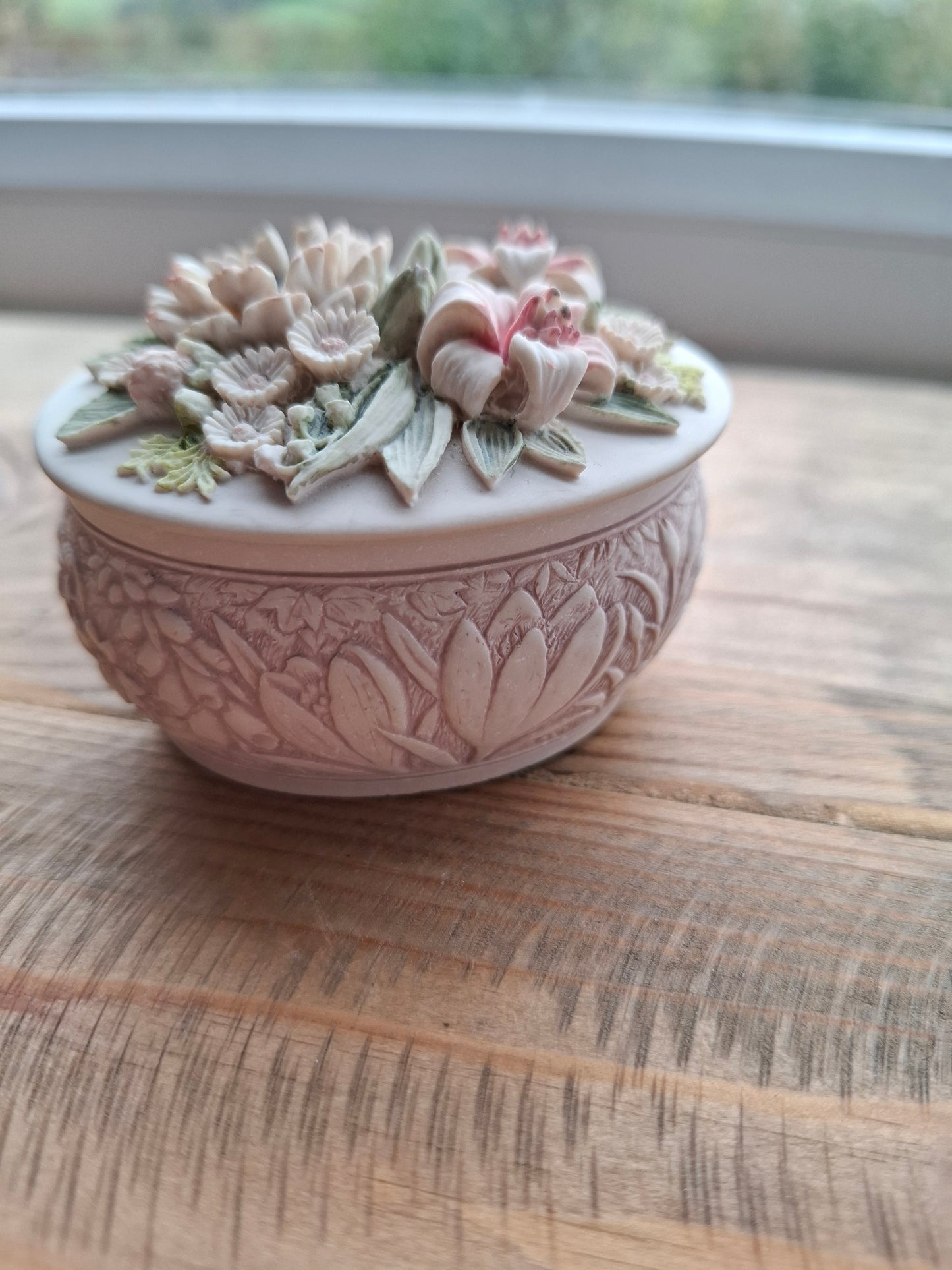 'Cunt' Upcycled Oval Shaped Floral Trinket Pot