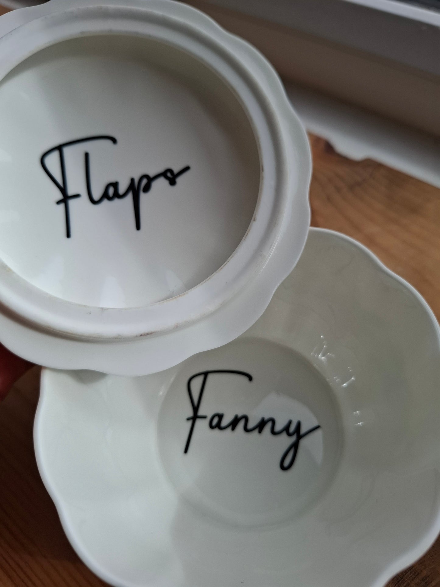 'Fanny Flaps' Upcycled Butterfly Handle Trinket Pot