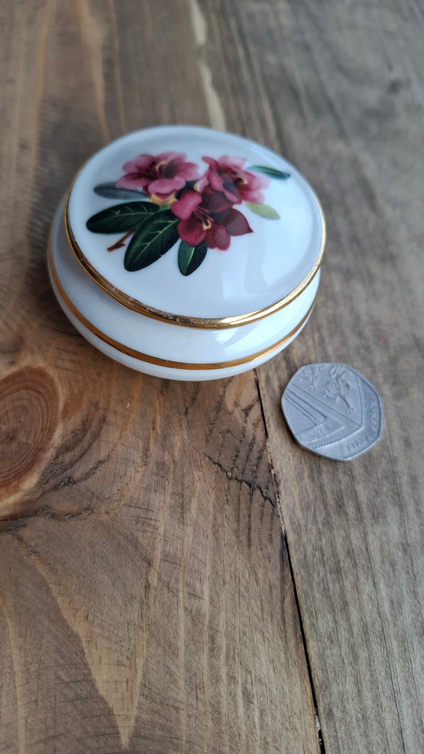 'Cunt' Upcycled Pretty Round Floral Trinket Pot