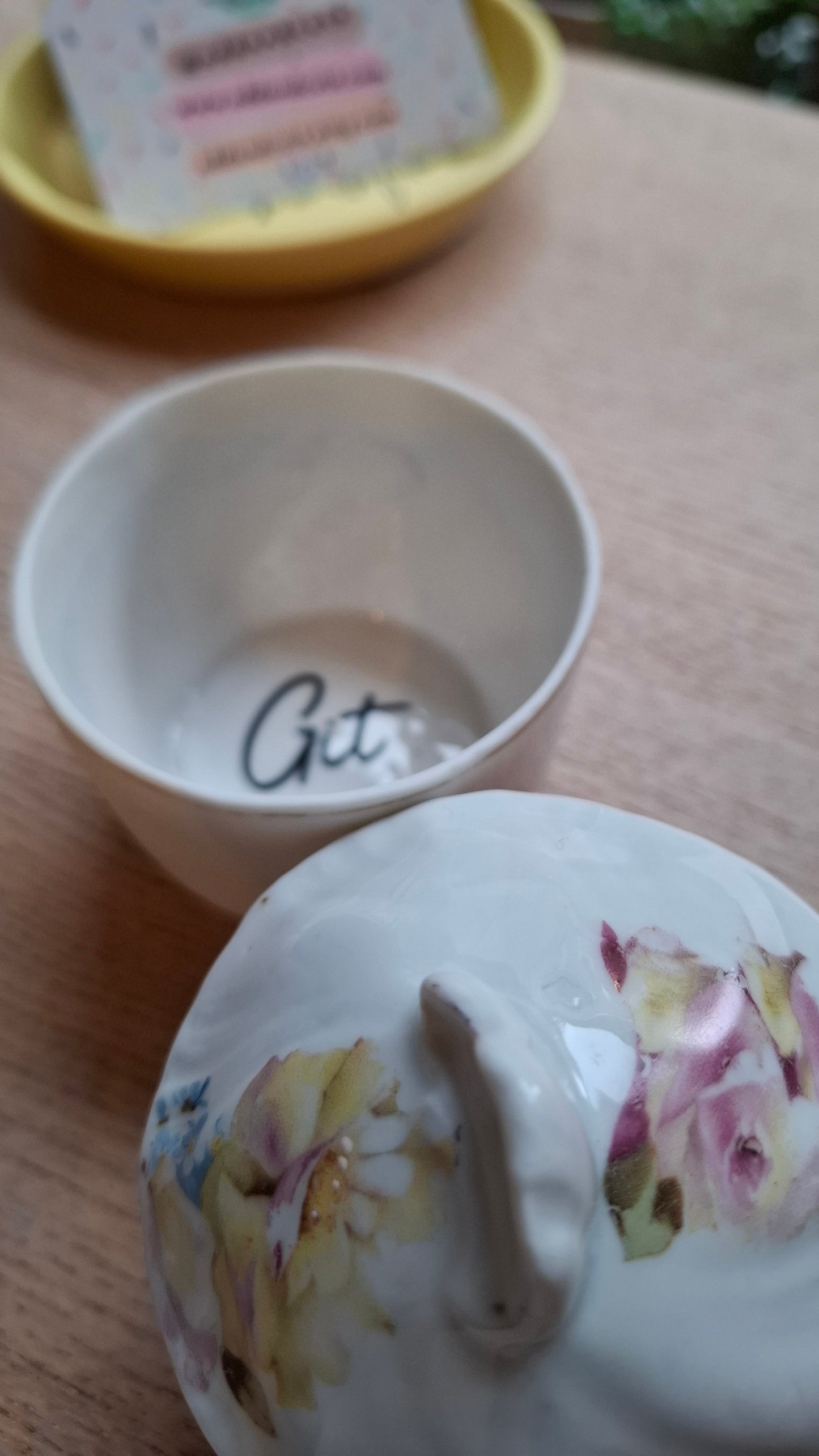 'Git' Upcycled Small Floral Trinket Pot