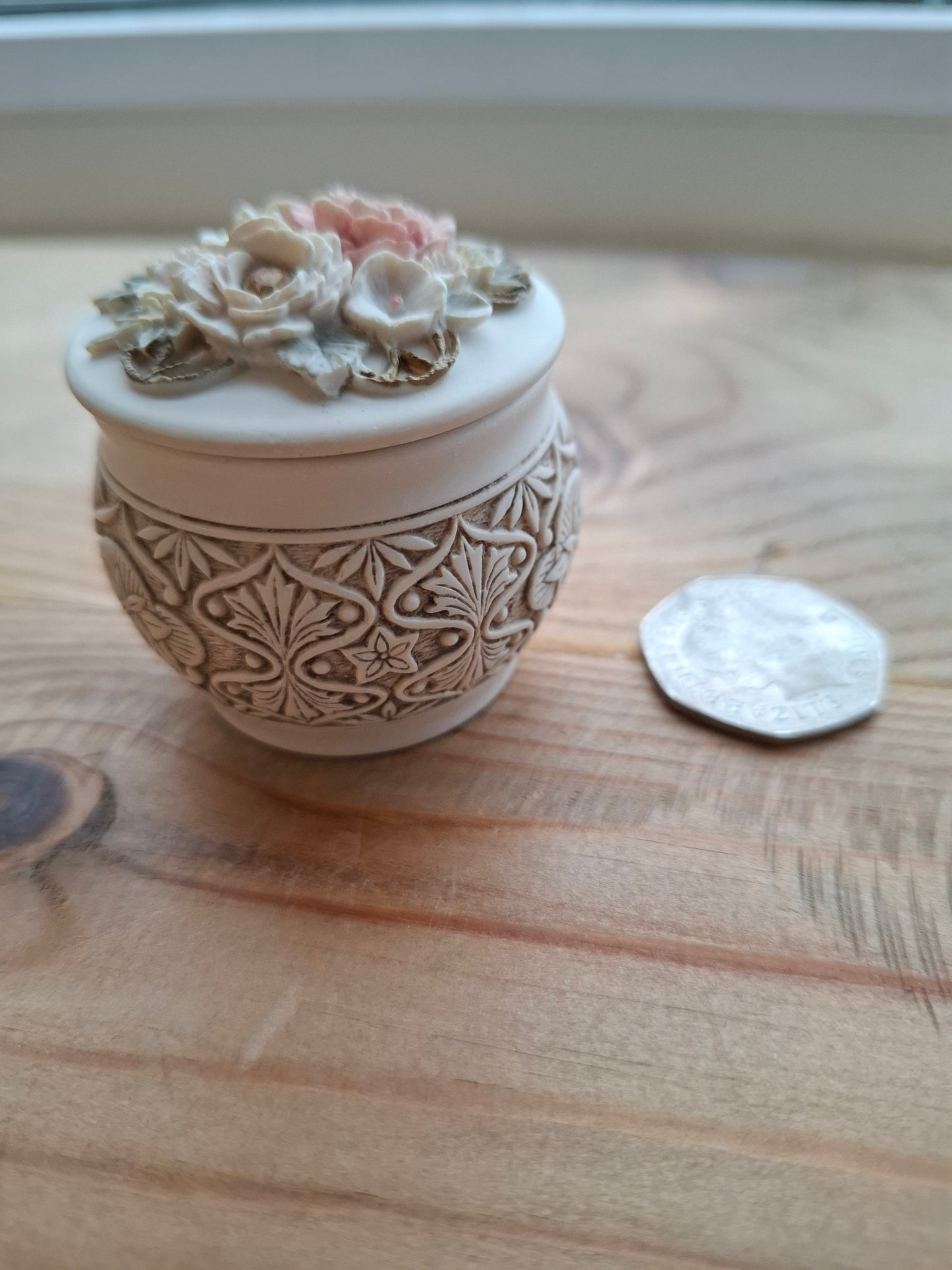 'Cunt' Upcycled Delicate Cream Trinket Pot