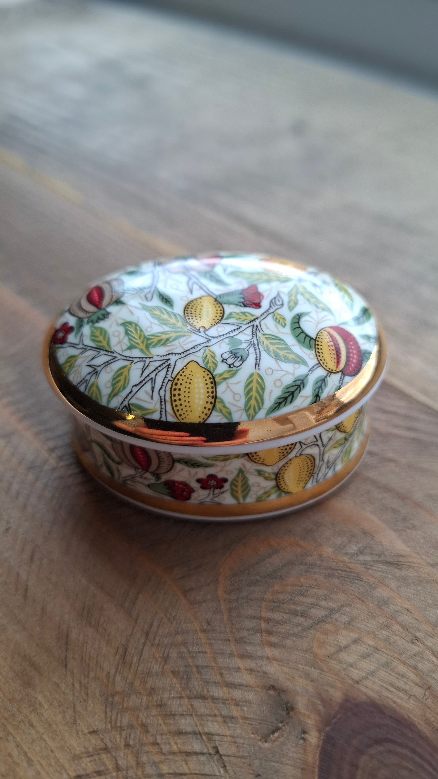 'Cunt' Upcycled William Morris Citrus Obal Shaped Trinket Pot