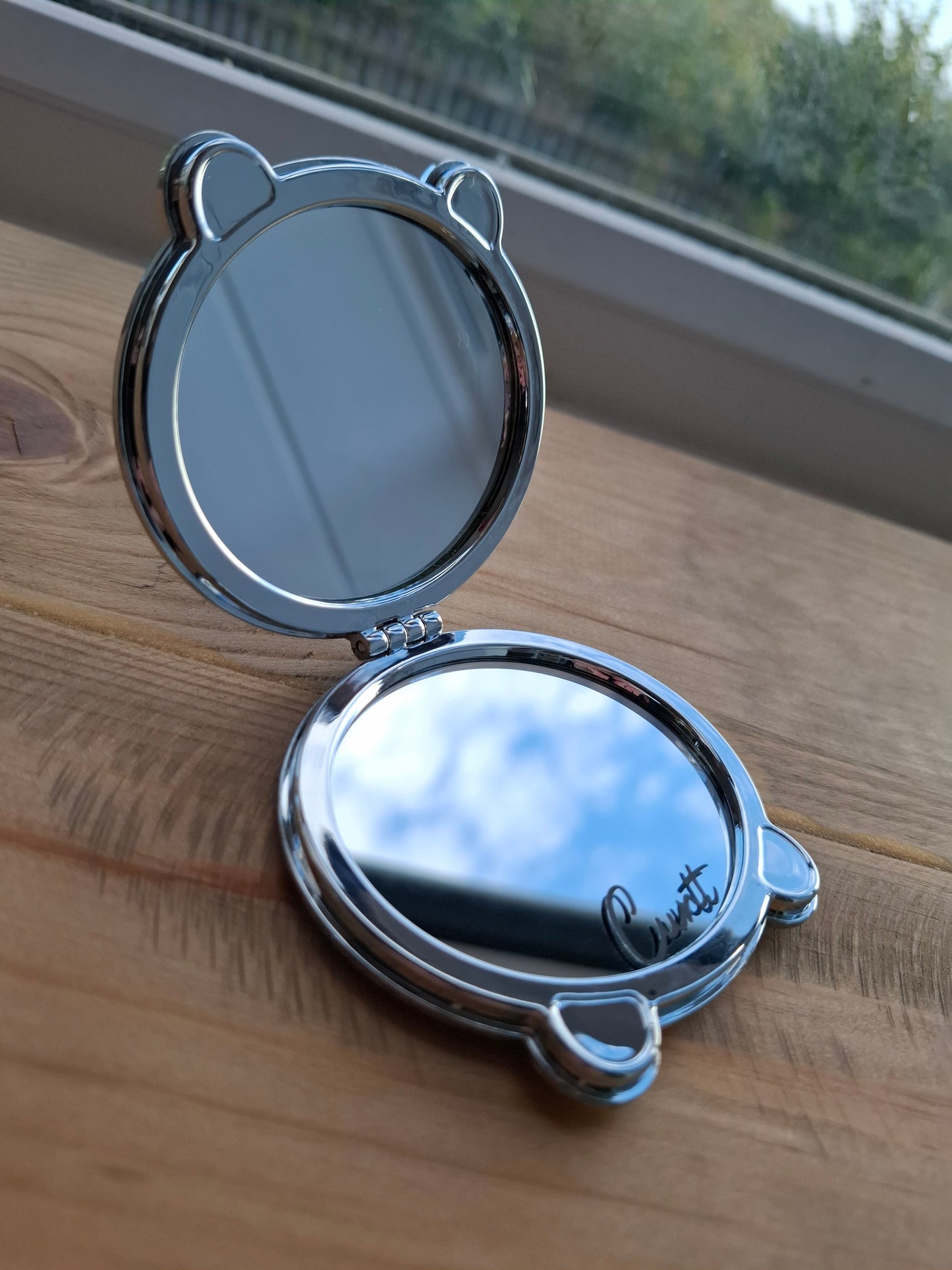 'Cunt' Upcycled Compact Mirror - Weird Pug (CLEARANCE - SOME IMPERFECTIONS)
