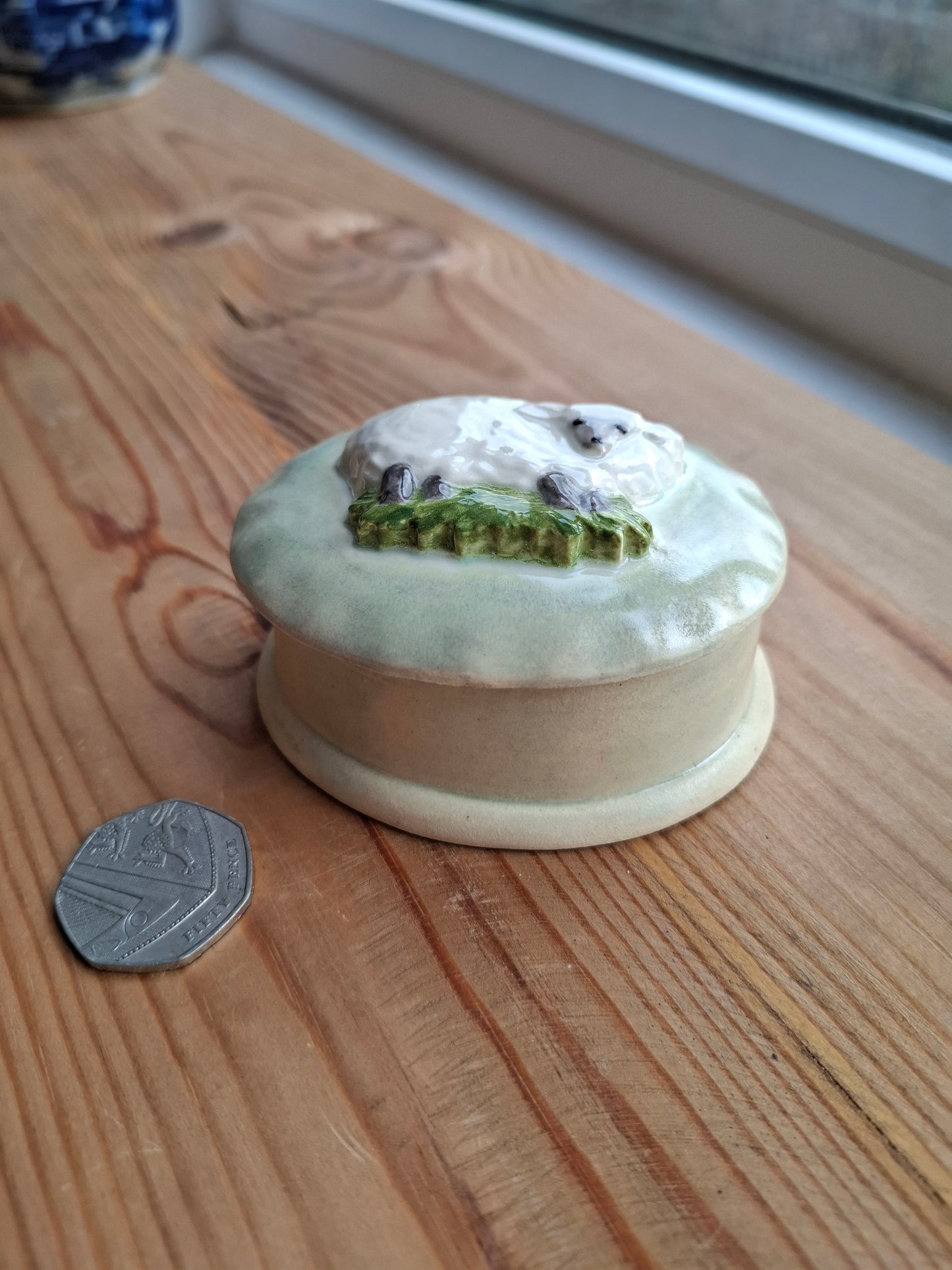 'Twat' Upcycled Sheep Oval Trinket Pot