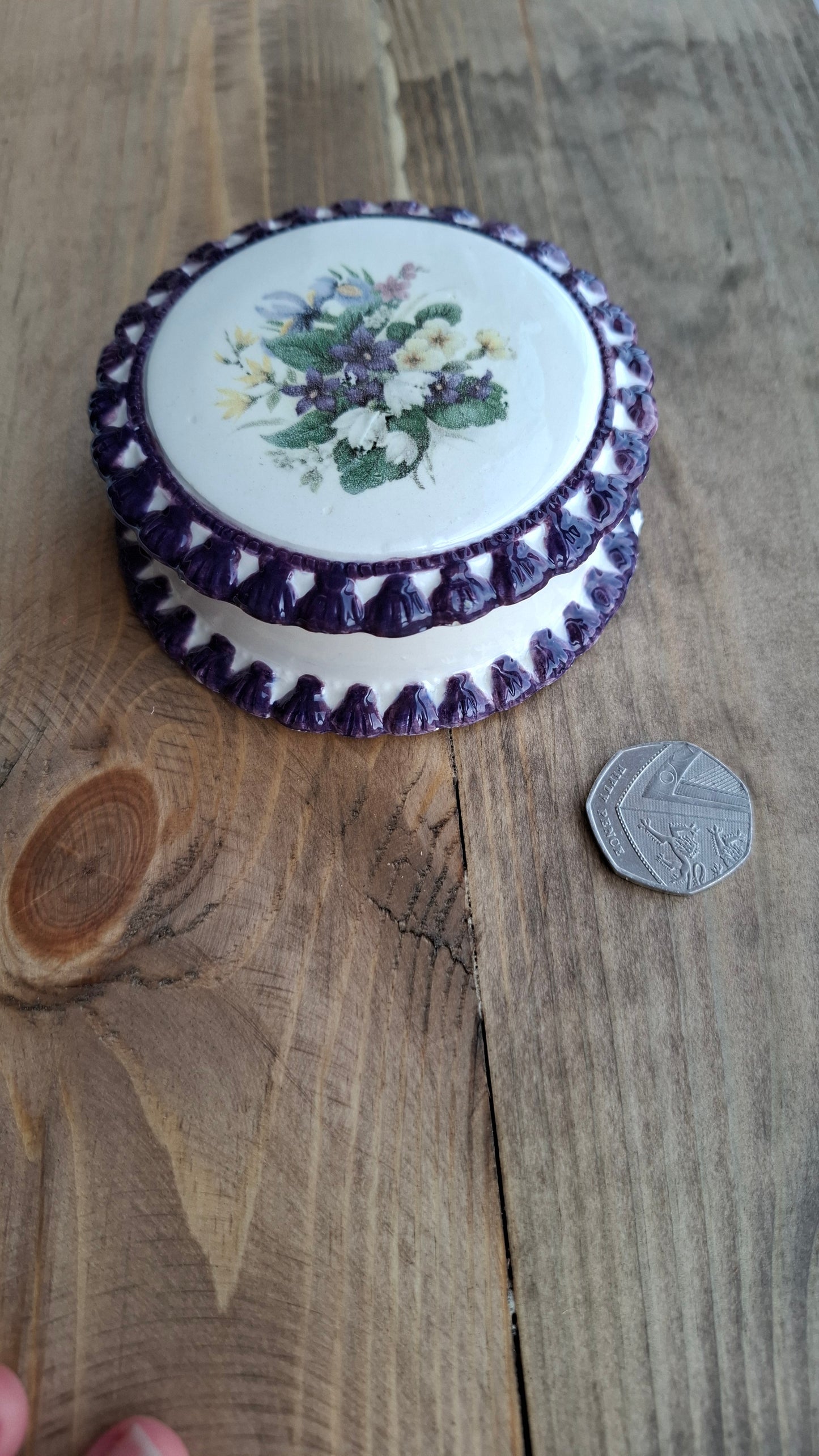 'Arse Hole' Upcycled Frilly Trinket Pot