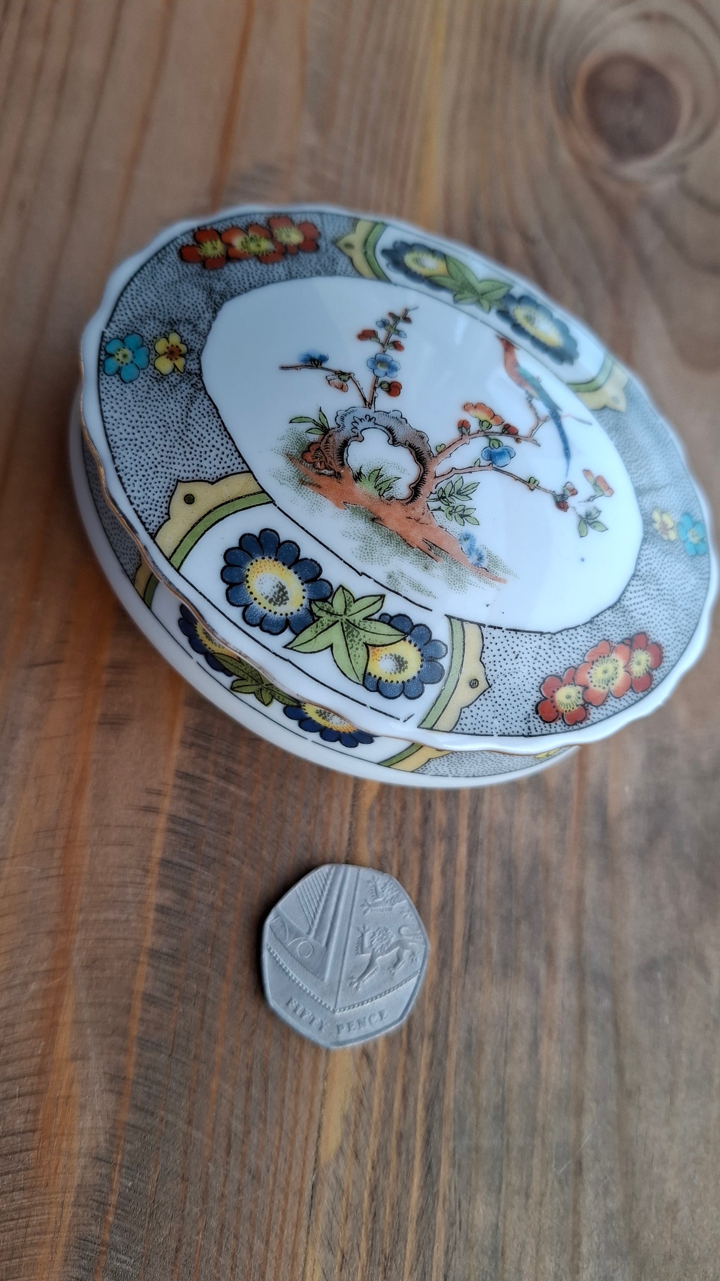 'Knob Head' Upcycled Oval Shaped Trinket Pot