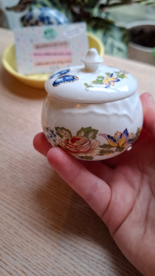 'Cunt' Upcycled Little Round Floral Aynsley Trinket Pot