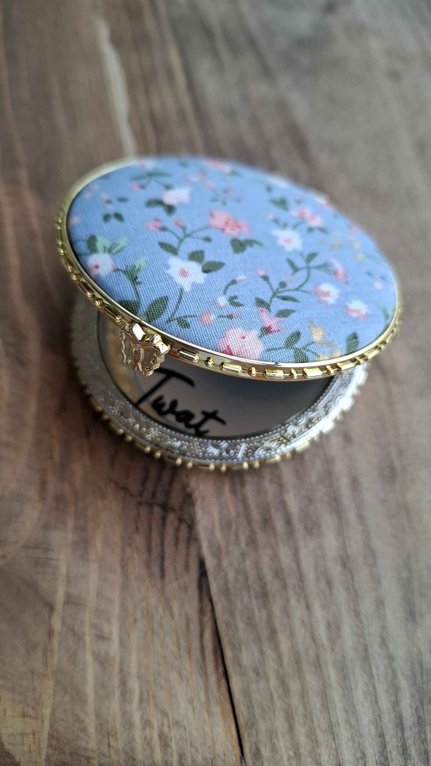 'Twat' Compact Mirror, Round Shape