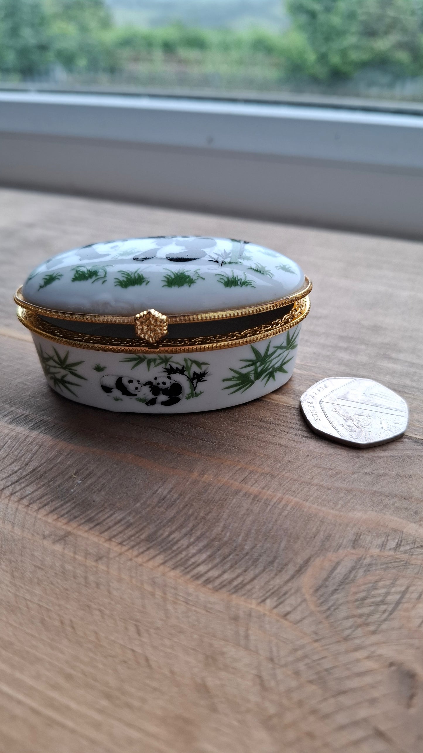 'Cunt' Upcycled Panda Oval Trinket Pot (DOES NOT CLOSE)